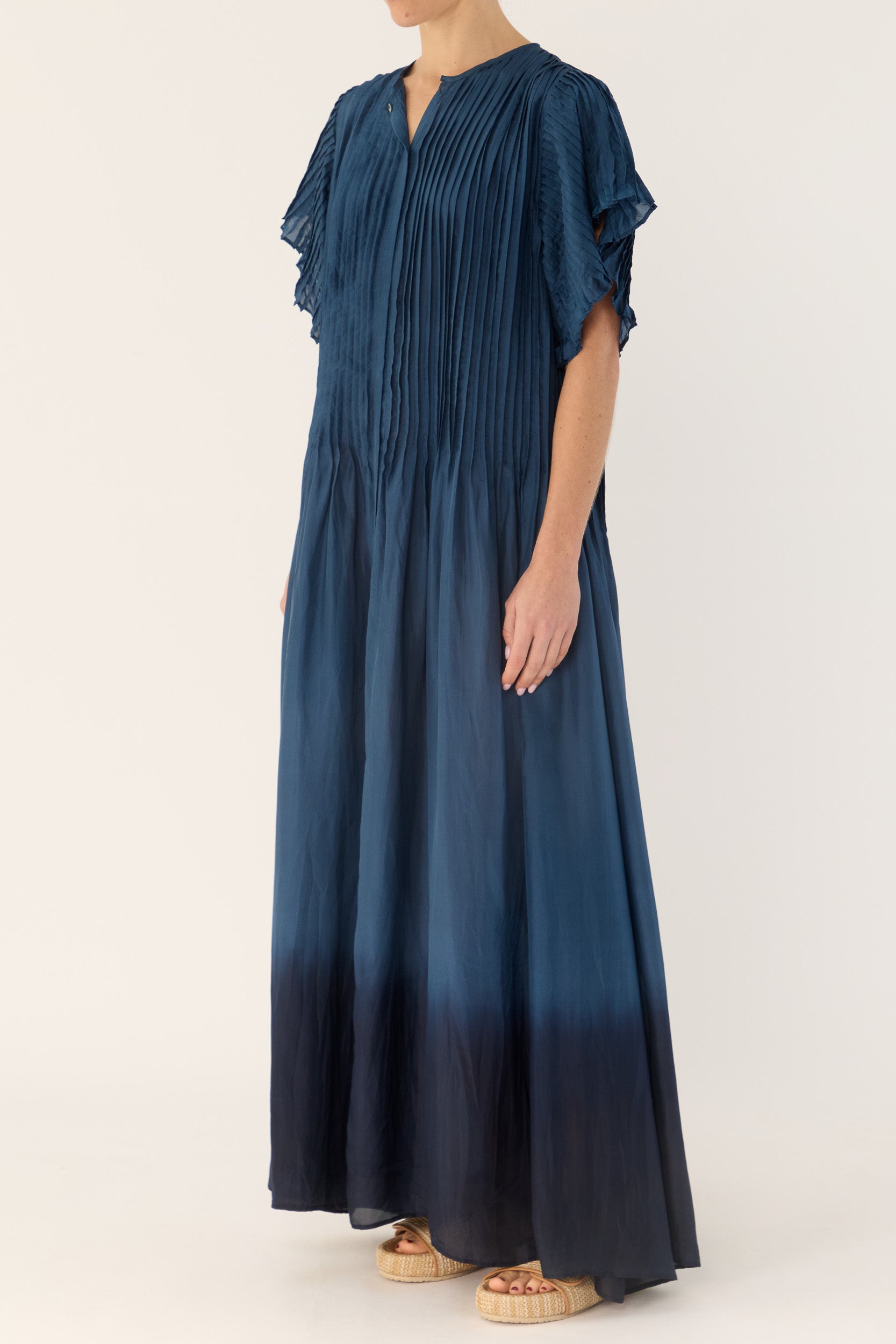 Ottavia Silk Dip-Dye Shirt Dress