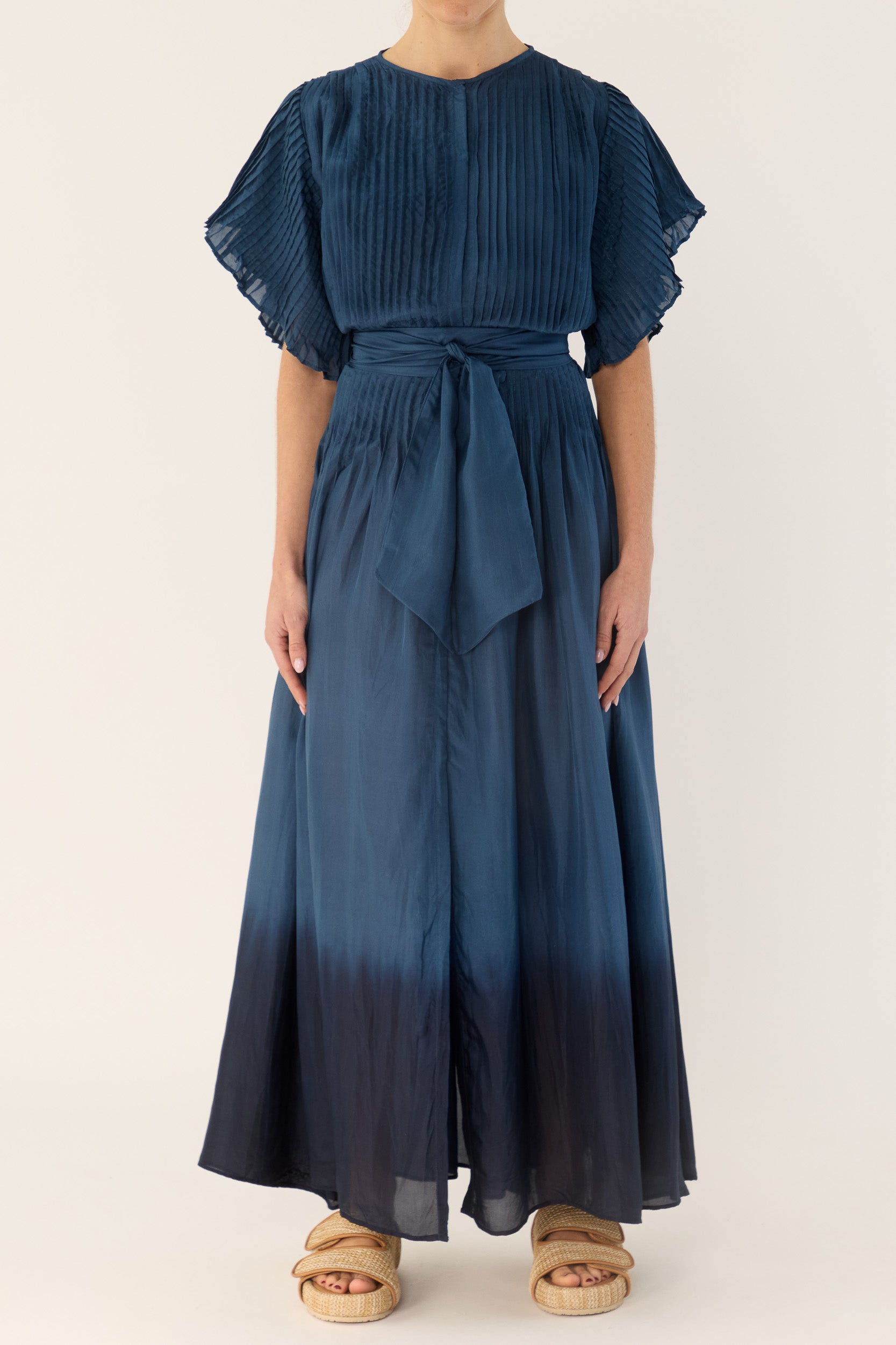 Ottavia Silk Dip-Dye Shirt Dress