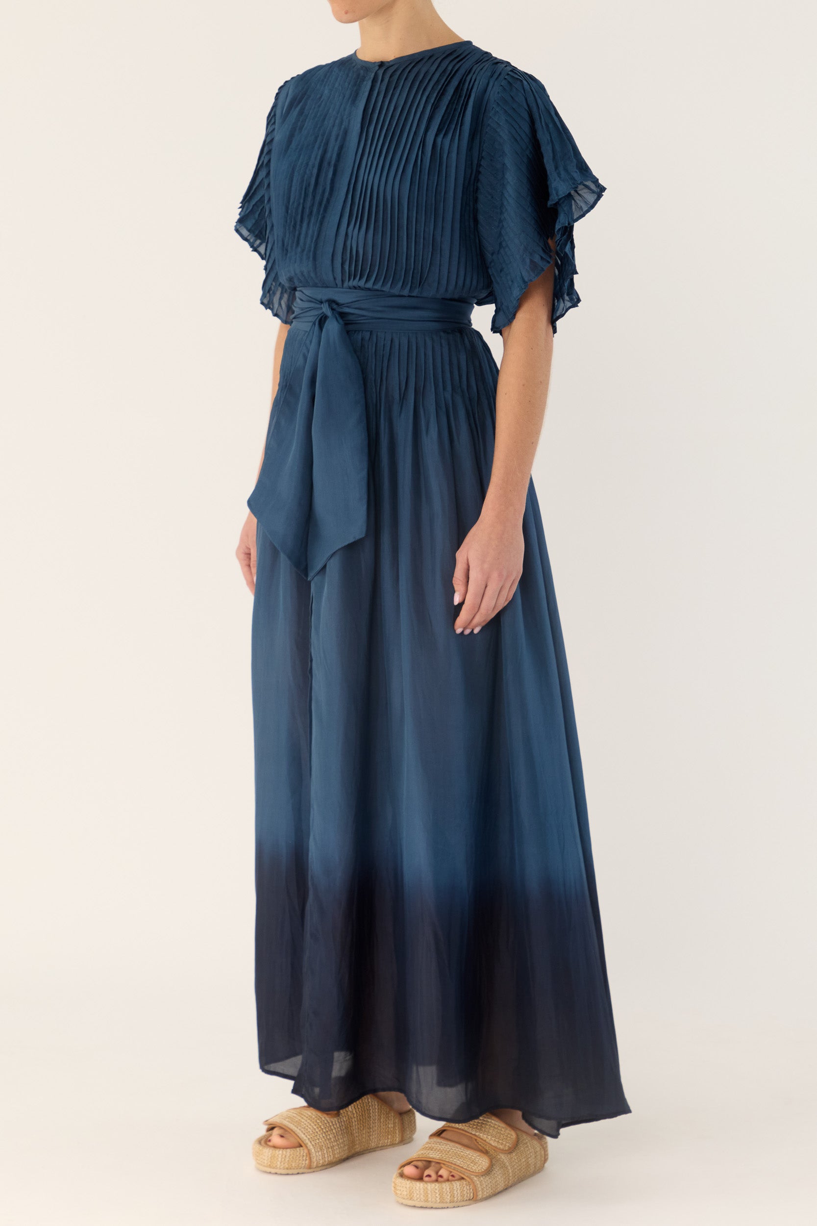 Ottavia Silk Dip-Dye Shirt Dress