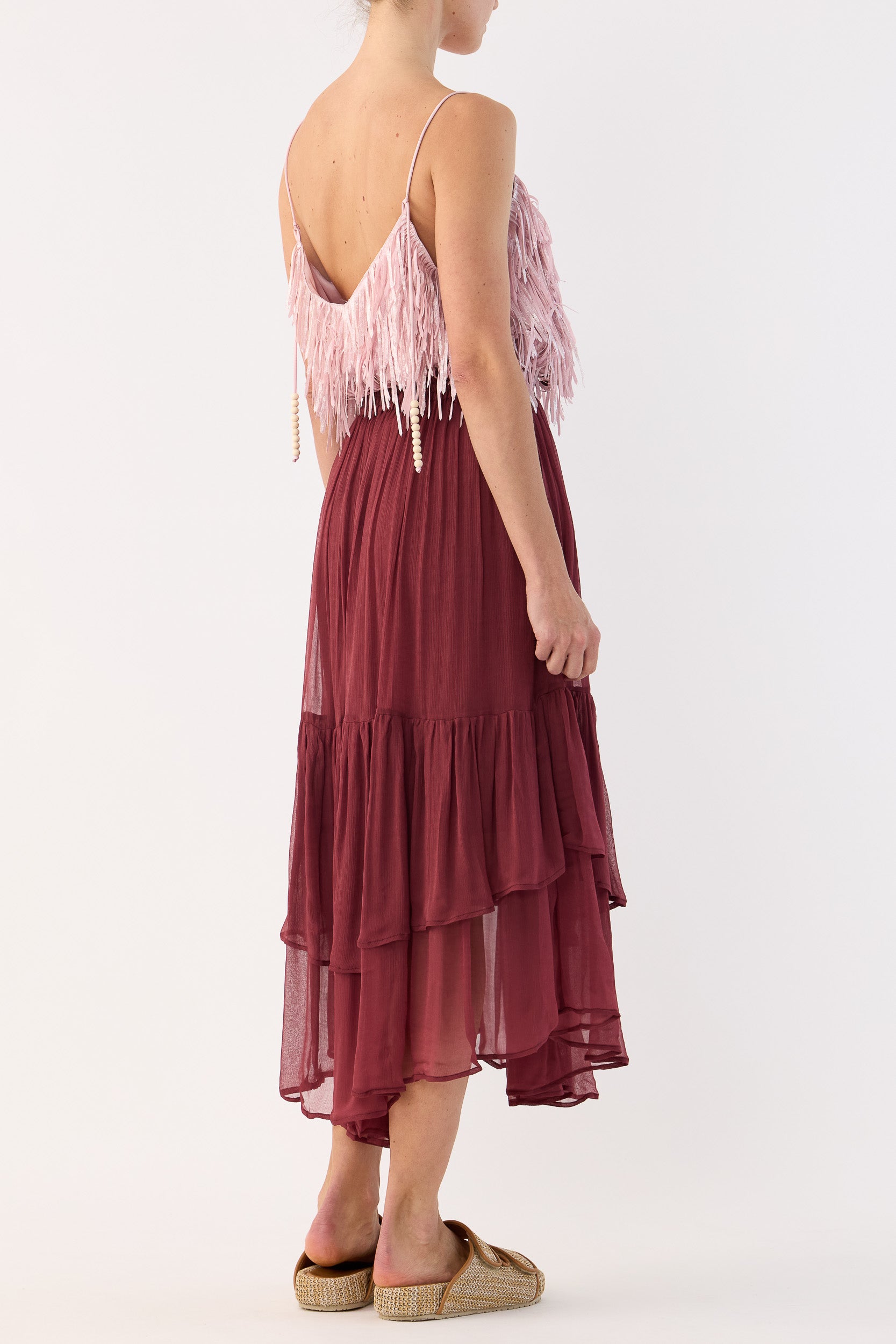 Lucinda Crinkle Chiffon Tiered Skirt