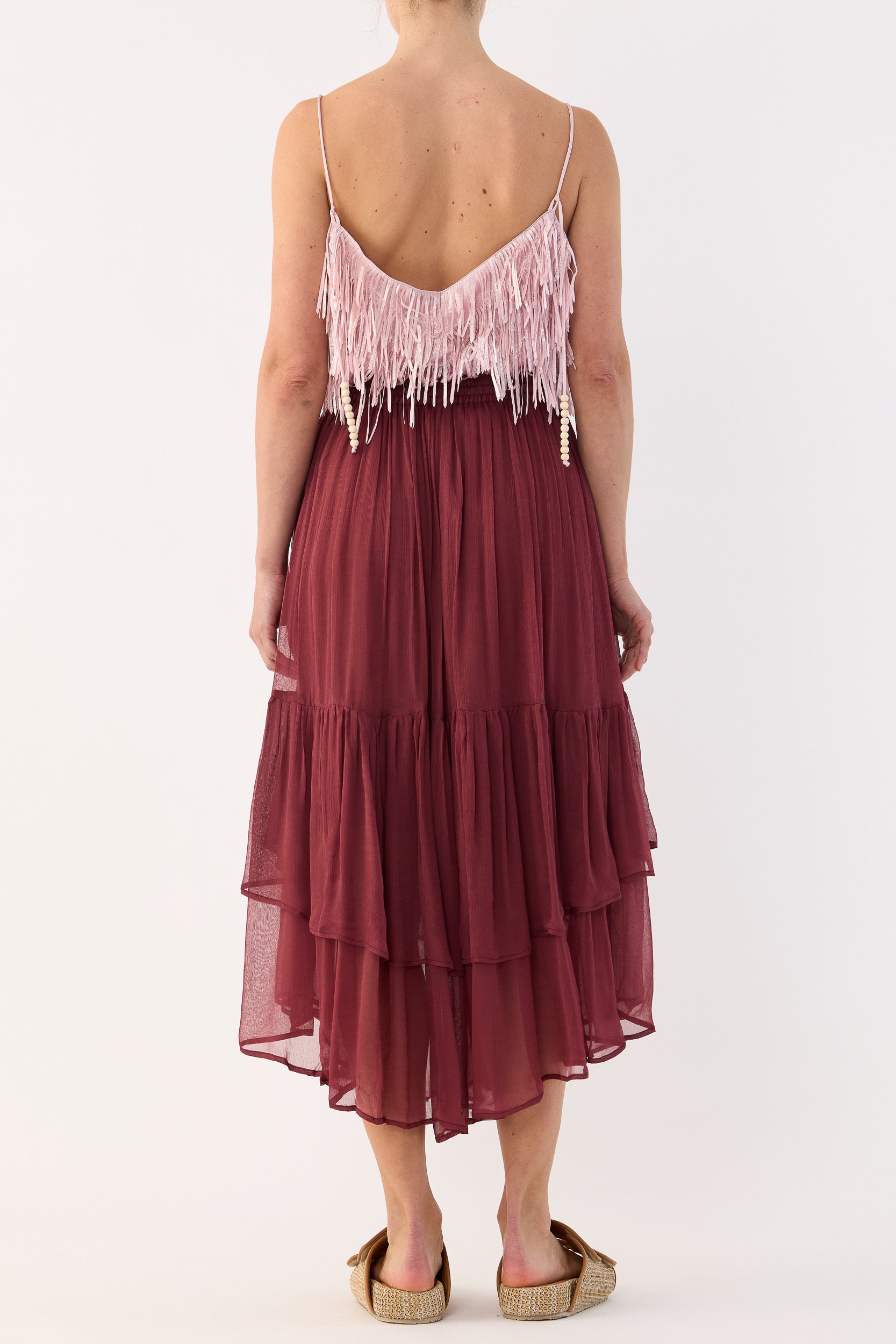Lucinda Crinkle Chiffon Tiered Skirt