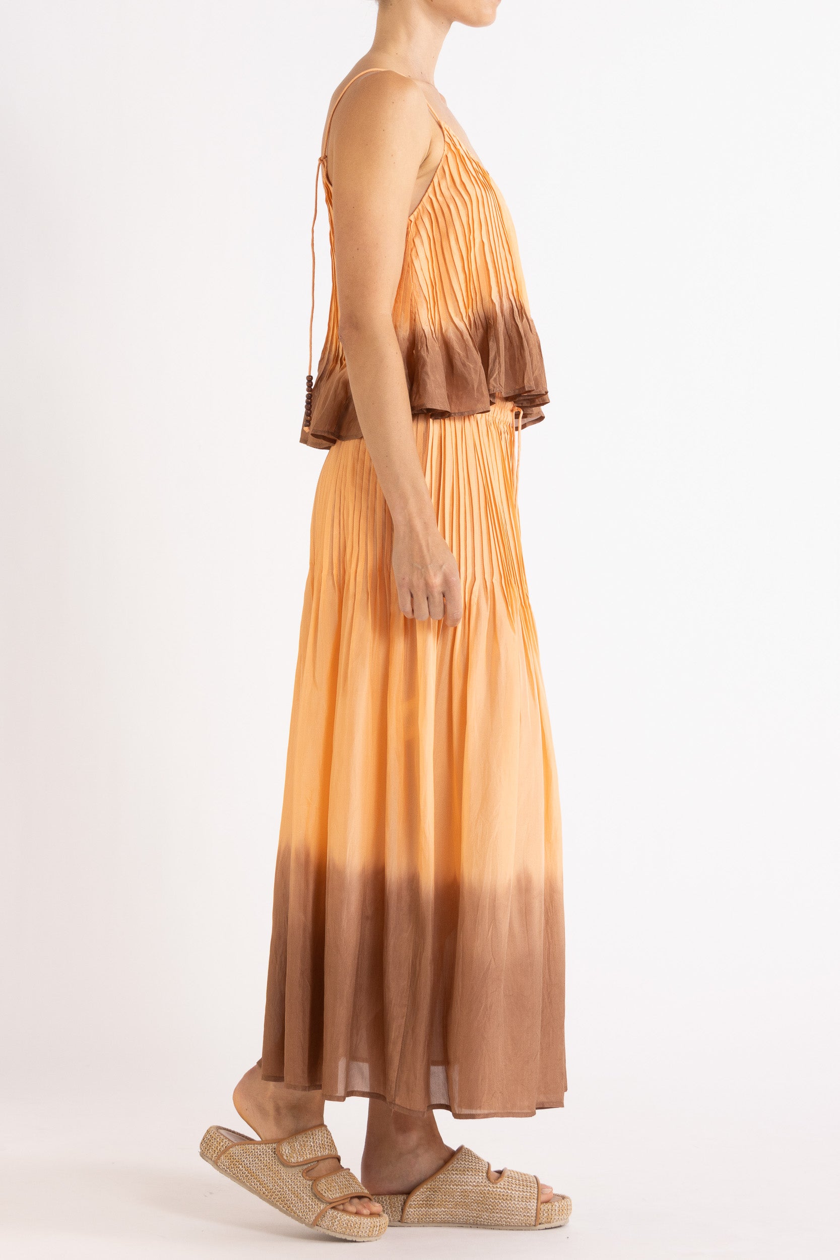 Ottavia Silk Dip-Dye Skirt