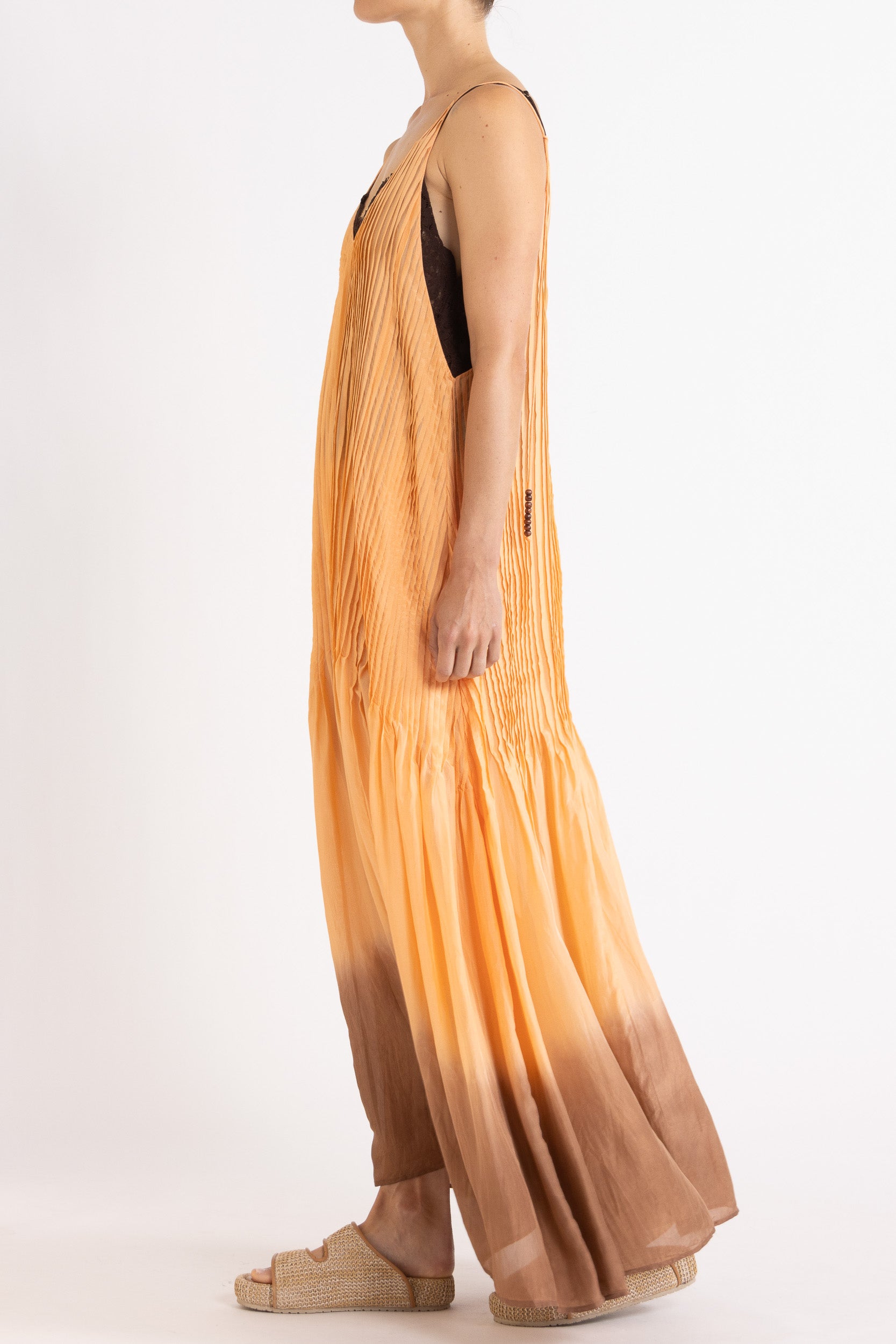 Ottavia Silk Dip-Dye Cami Maxi Dress
