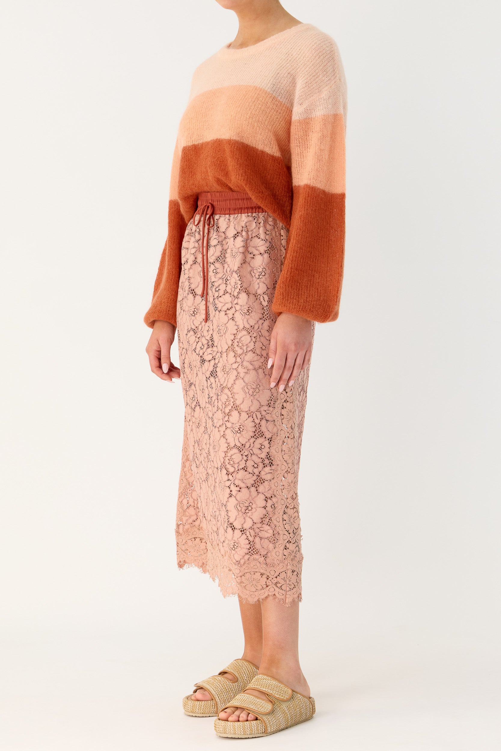 Inez Mohair-Wool Logo Knit Sweater