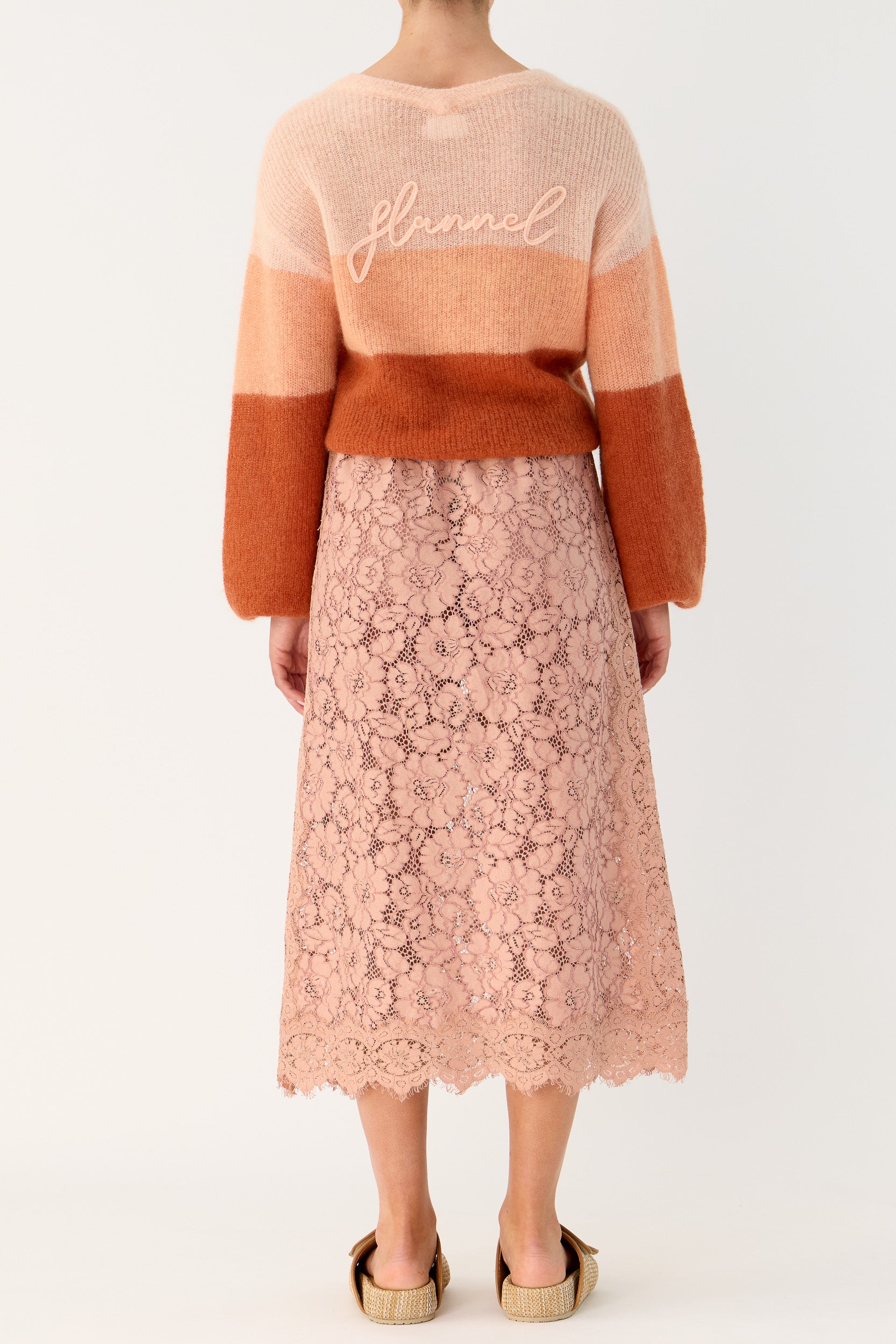 Inez Mohair-Wool Logo Knit Sweater
