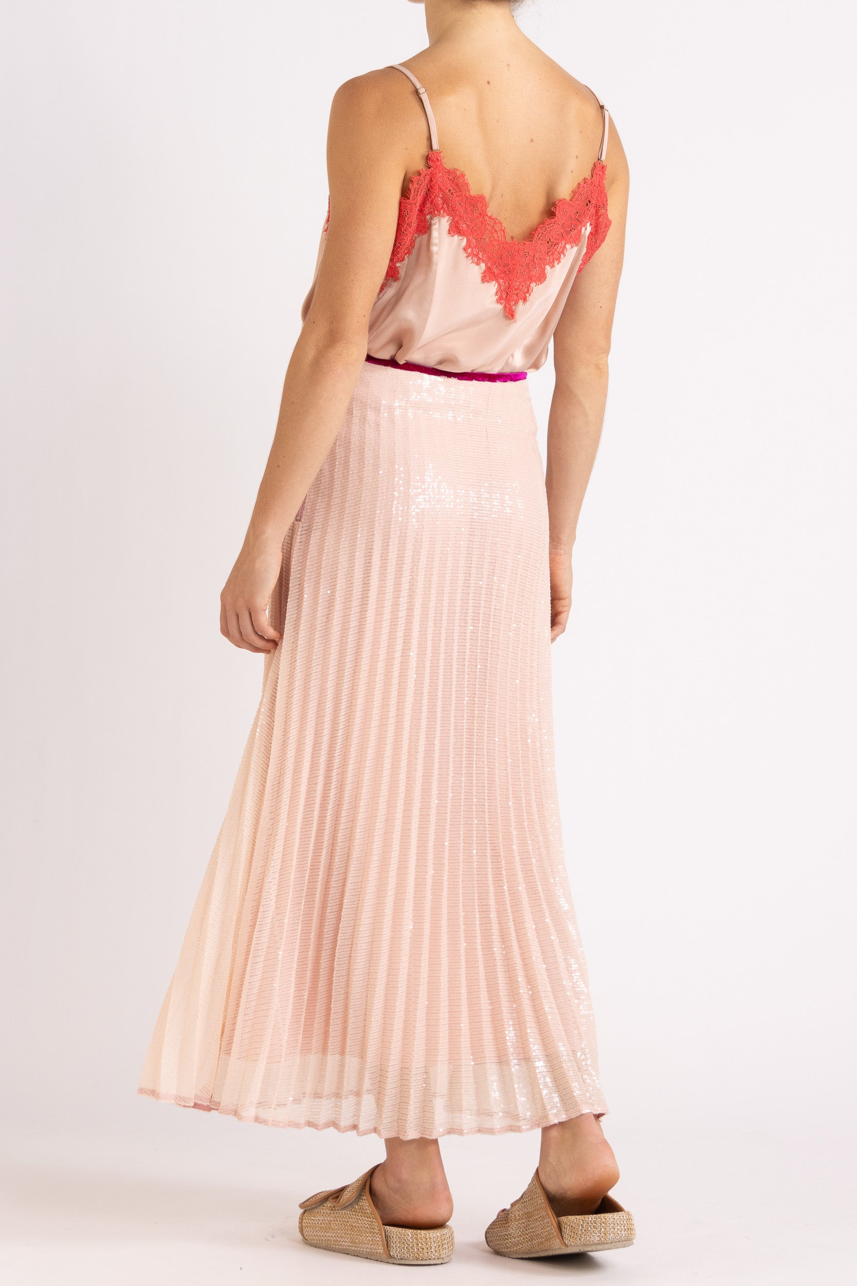 Sigrid Sequin Pleated Skirt