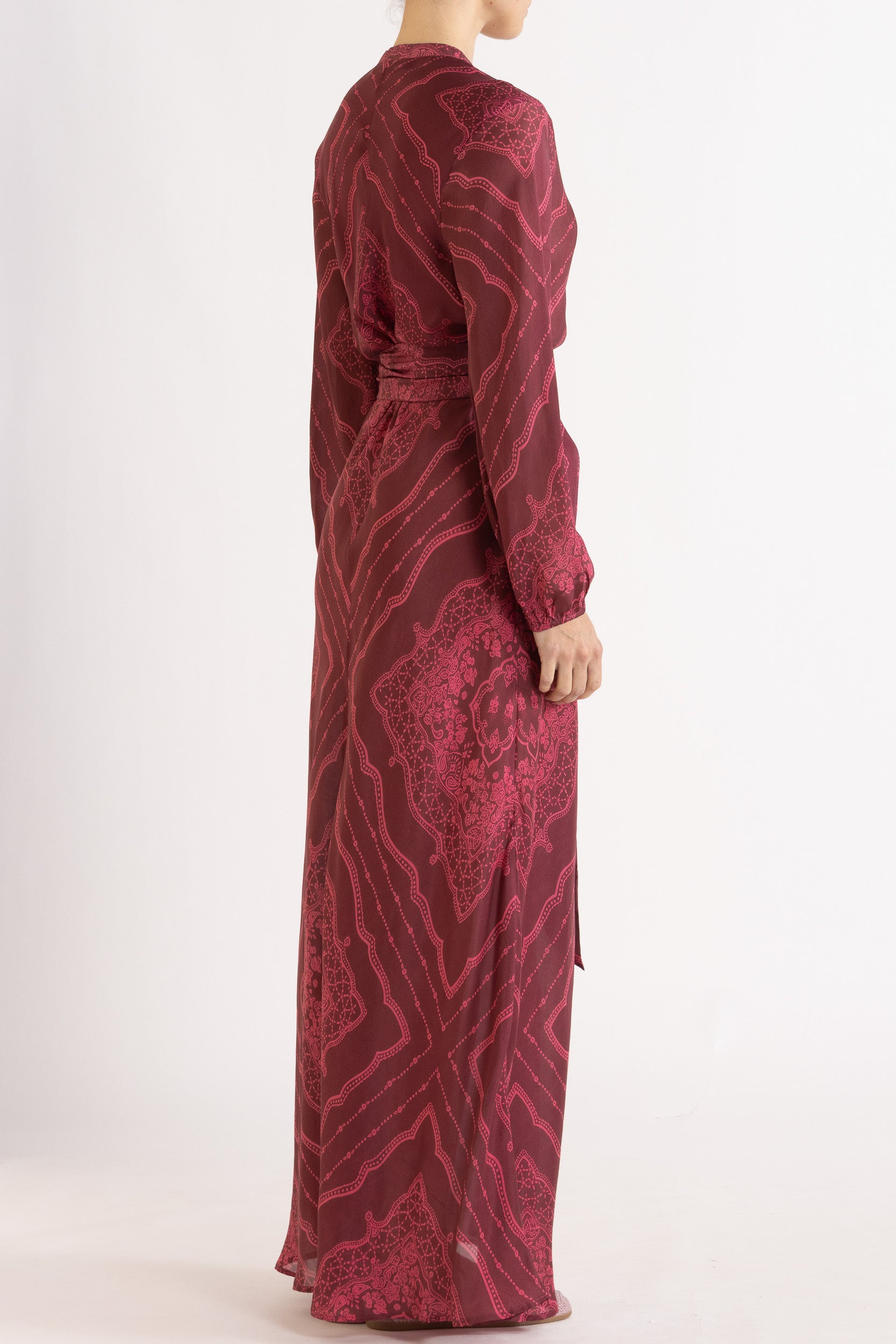 Renee Printed Silk Shirt Dress