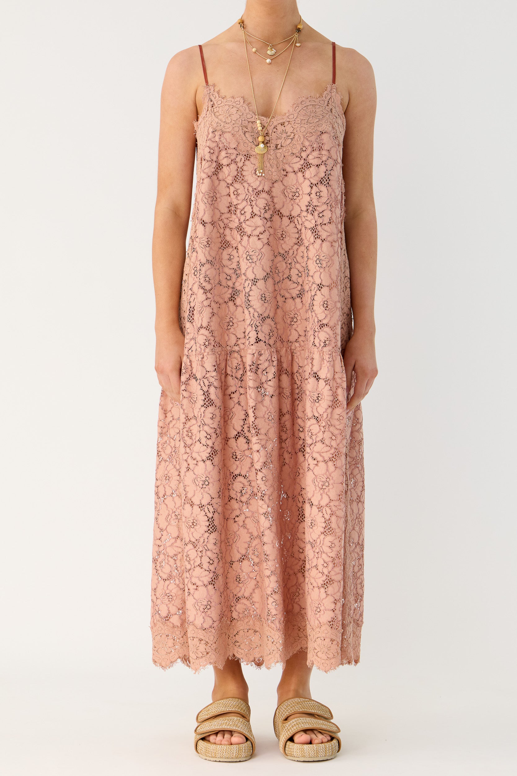 Tilly V Neck Lace Dress