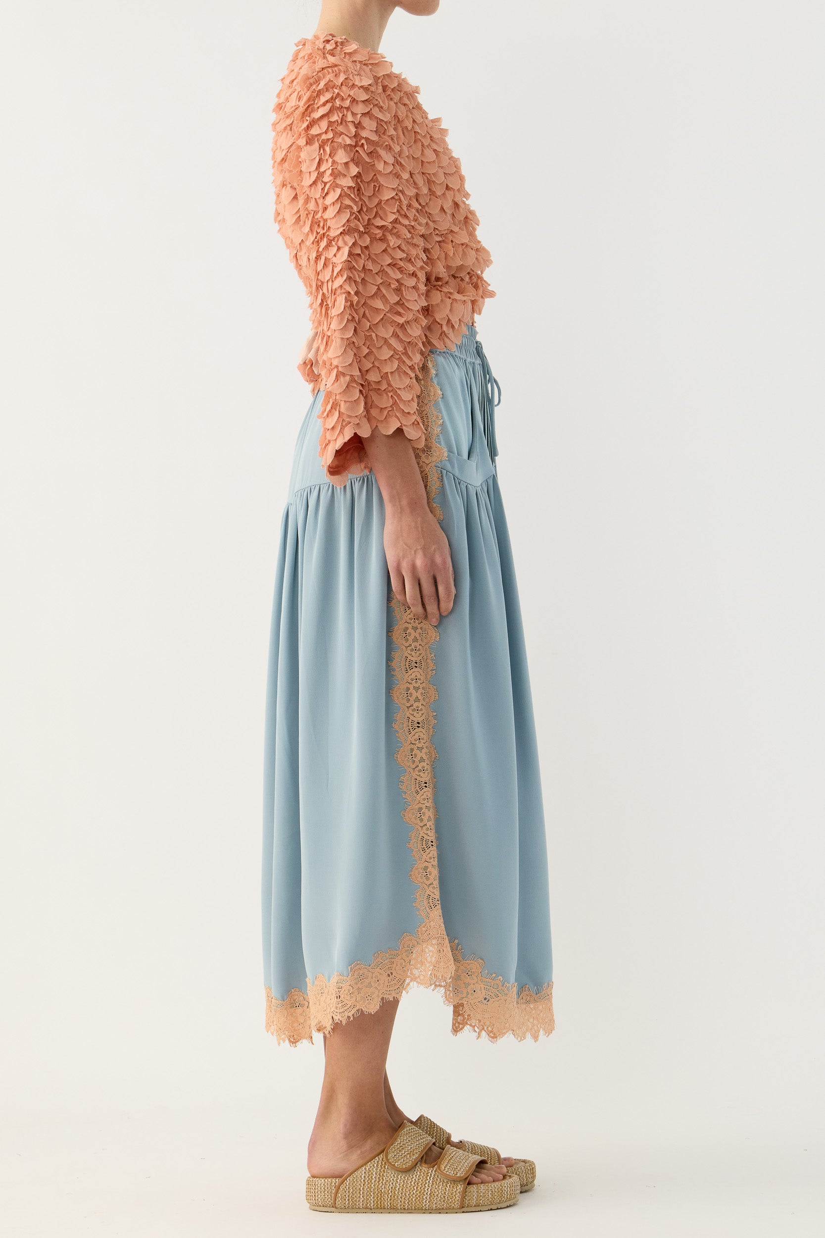 Brodie Silk & Lace Skirt