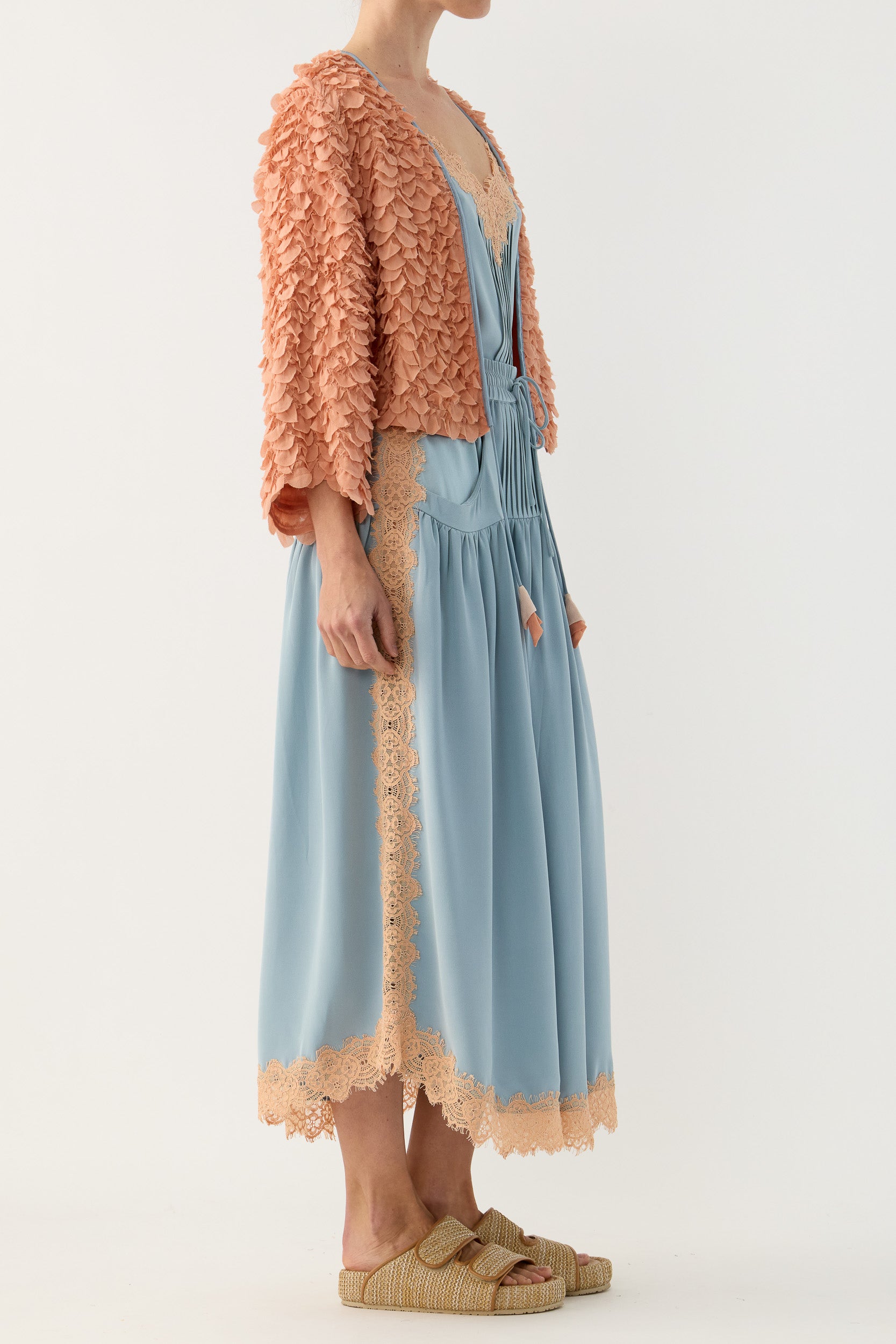 Addie Scalloped Chiffon Jacket