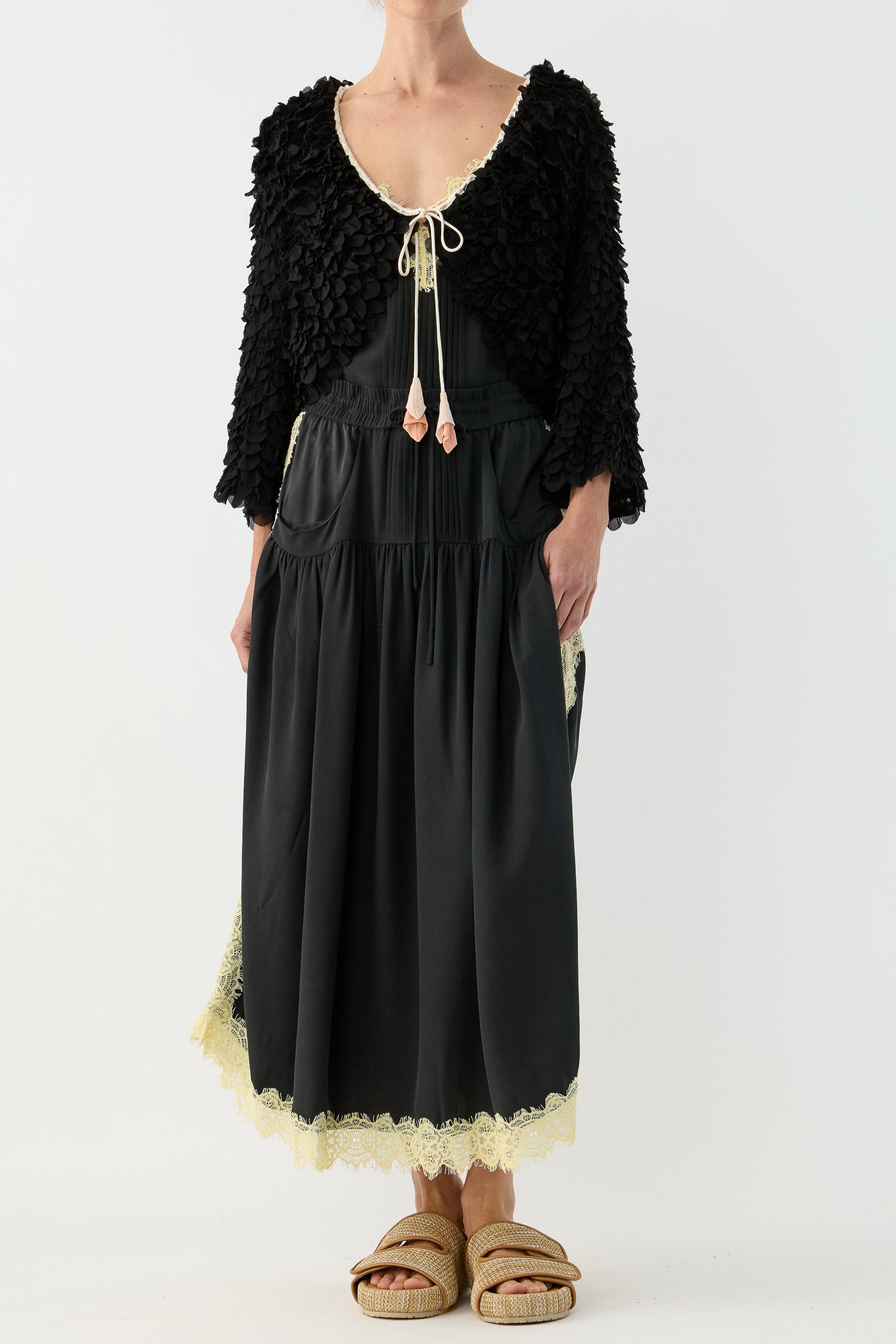 Addie Scalloped Chiffon Jacket