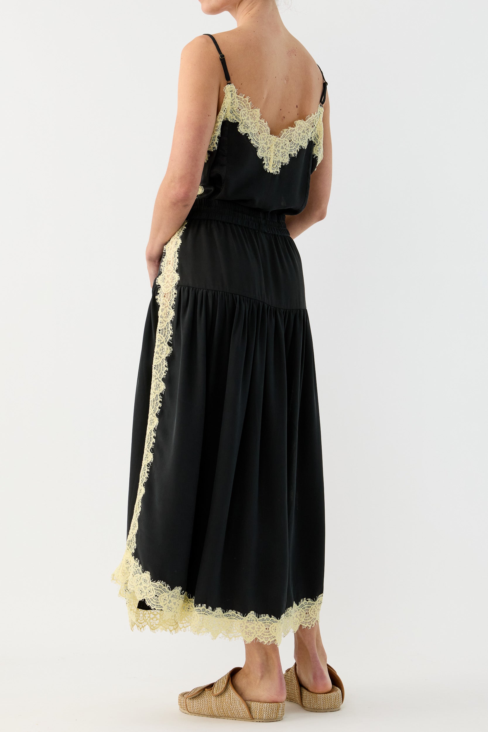 Brodie Silk & Lace Skirt