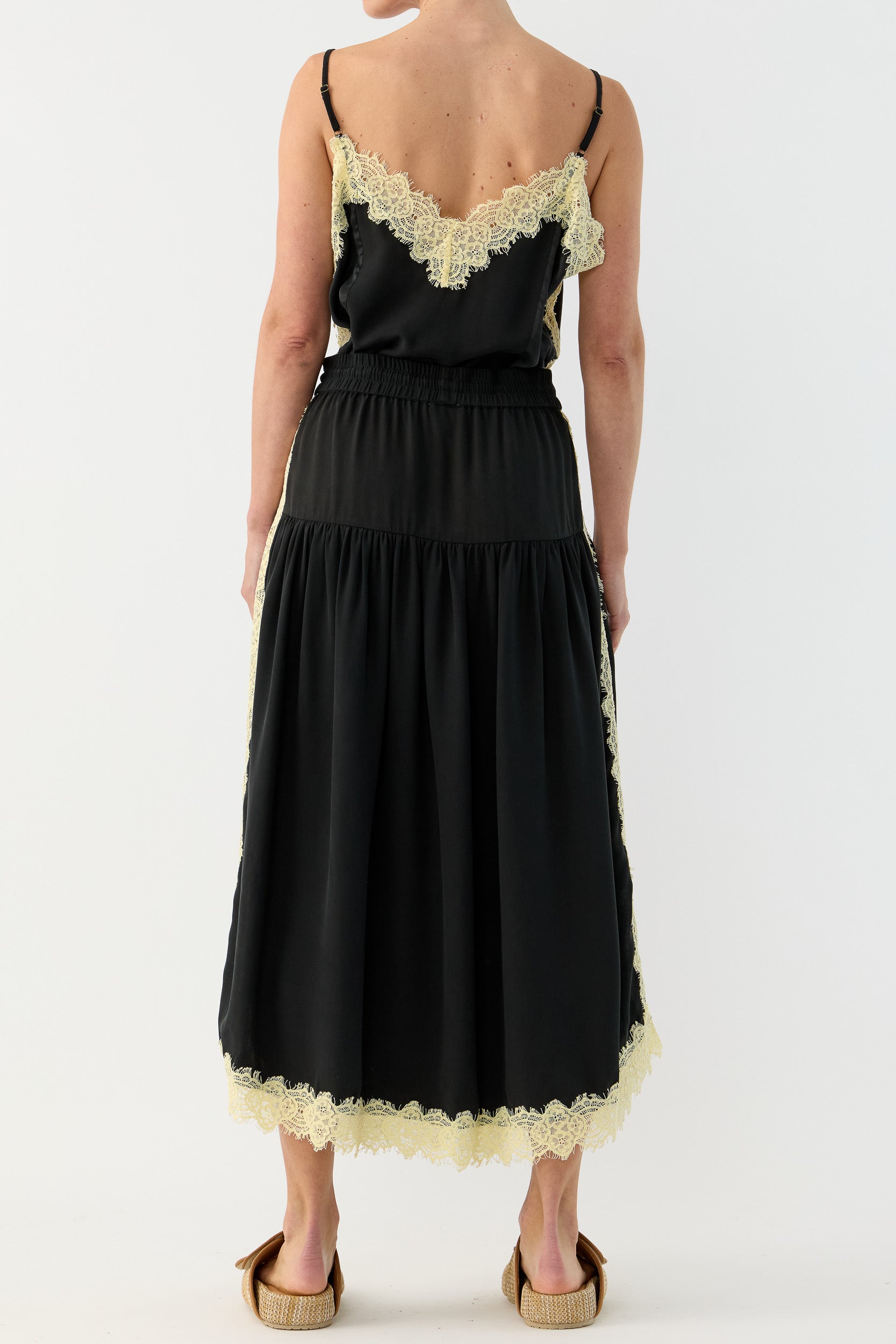 Brodie Silk & Lace Skirt