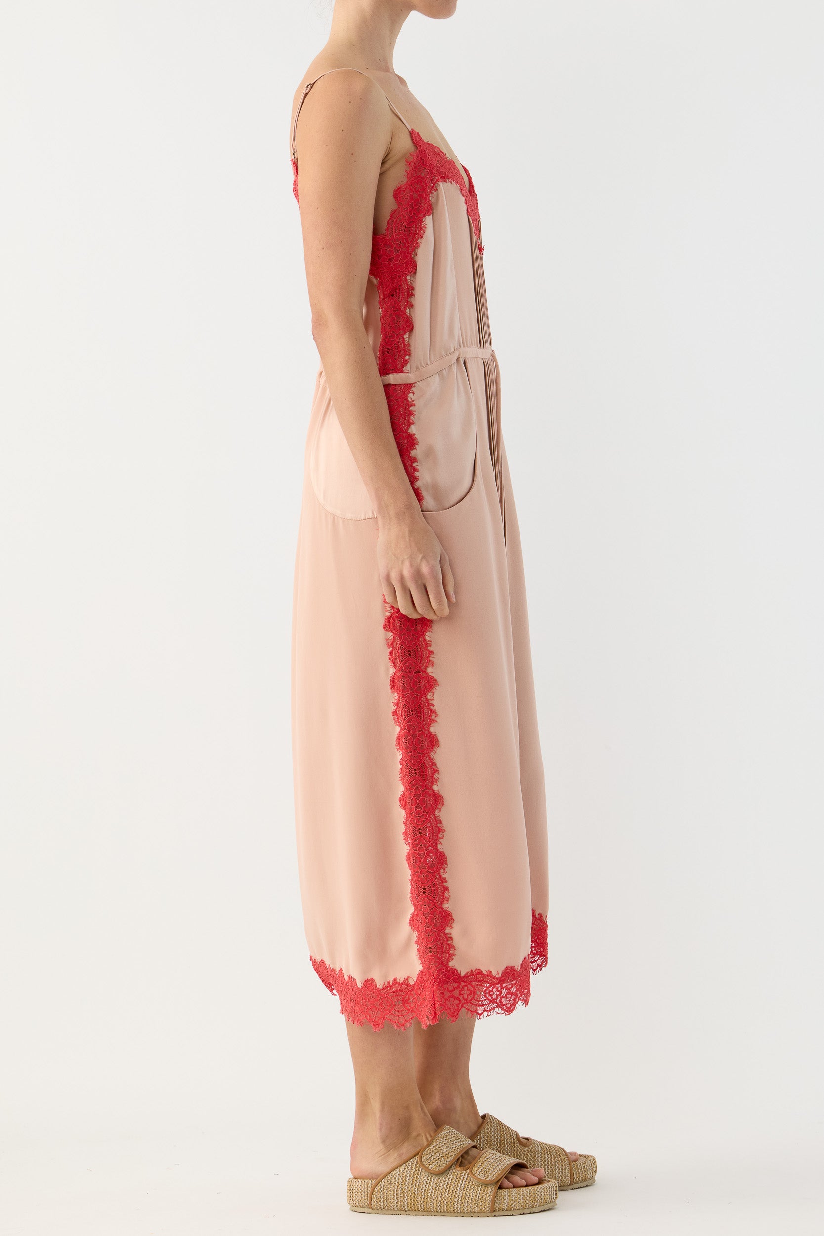 Brodie Silk & Lace Cami Dress