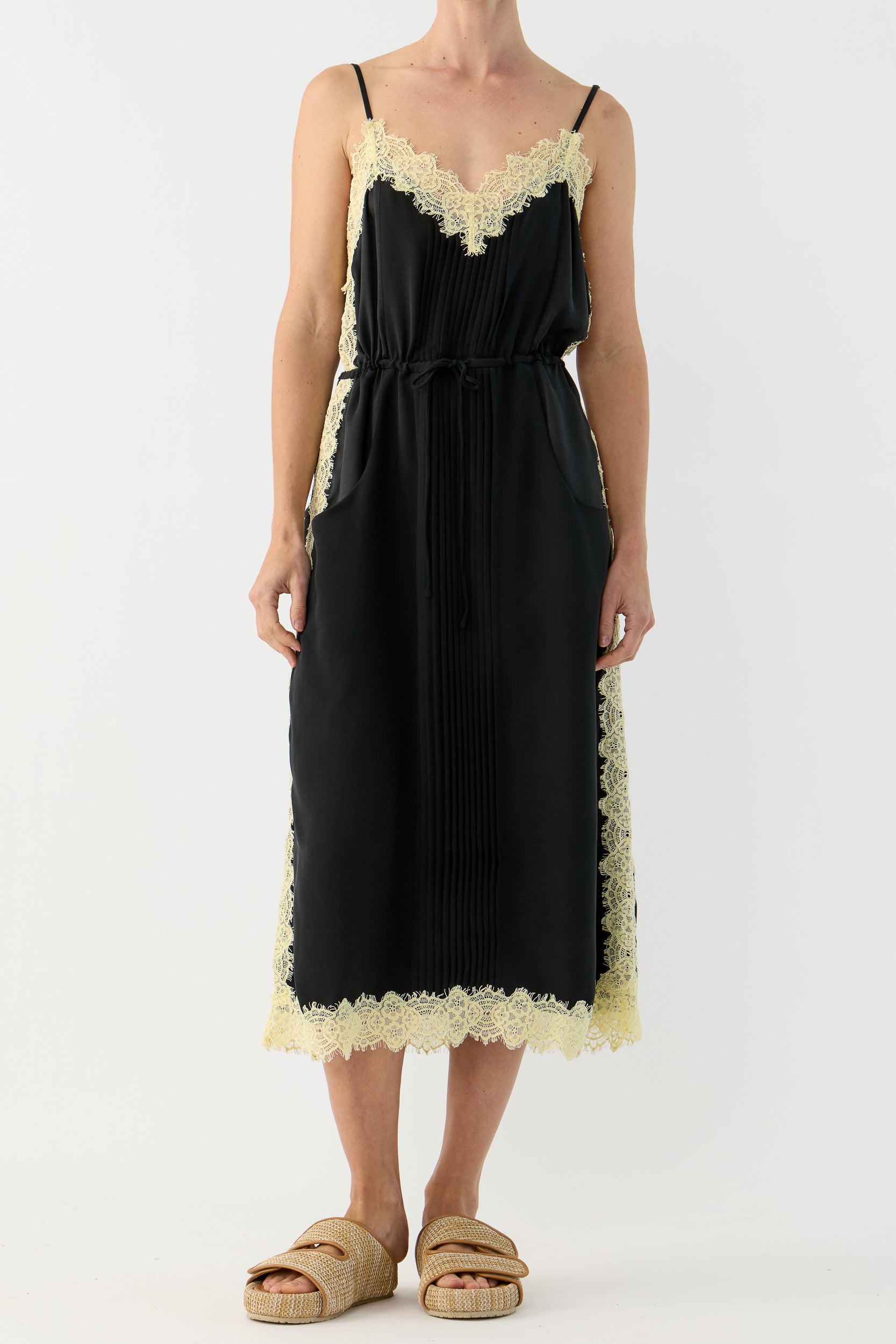 Brodie Silk & Lace Cami Dress