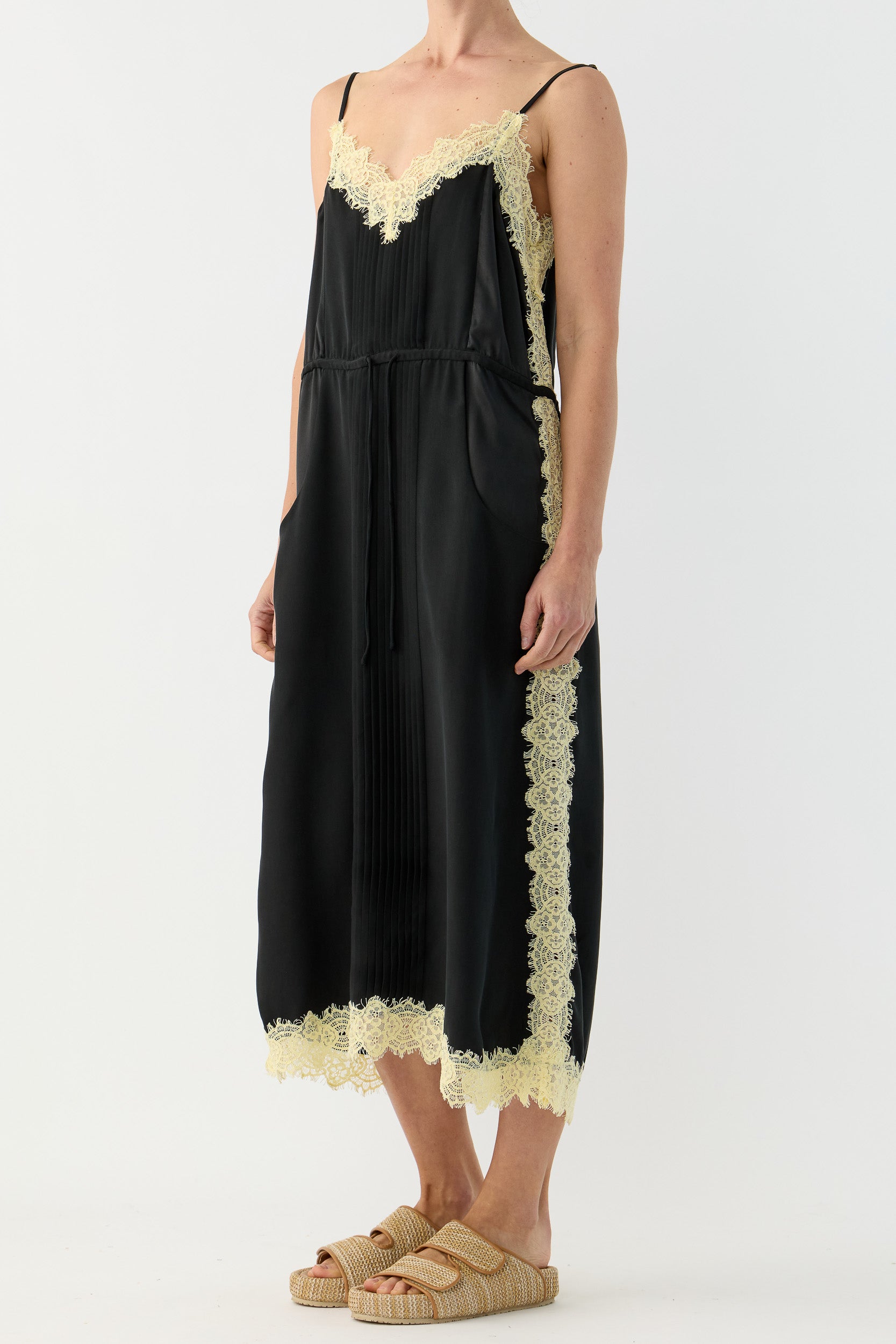 Brodie Silk & Lace Cami Dress