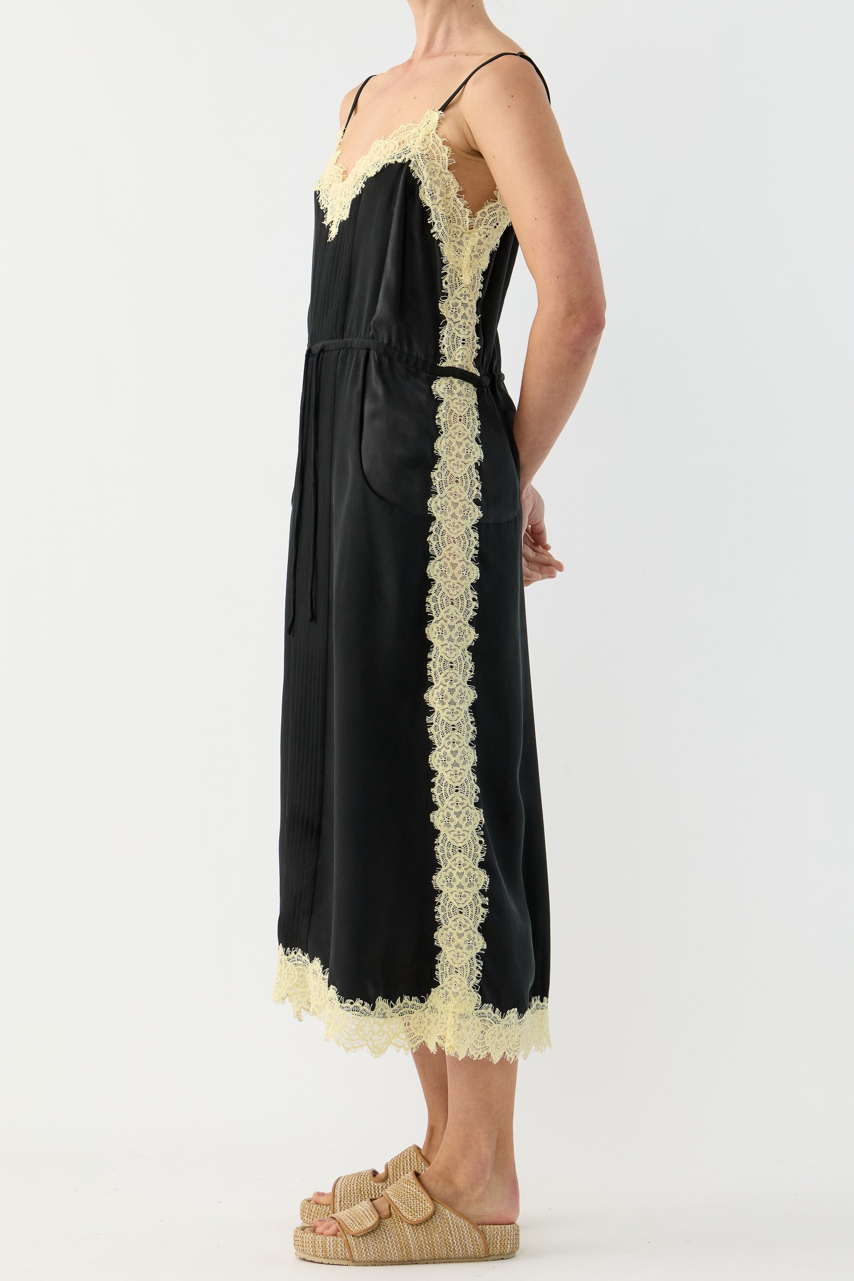 Brodie Silk & Lace Cami Dress