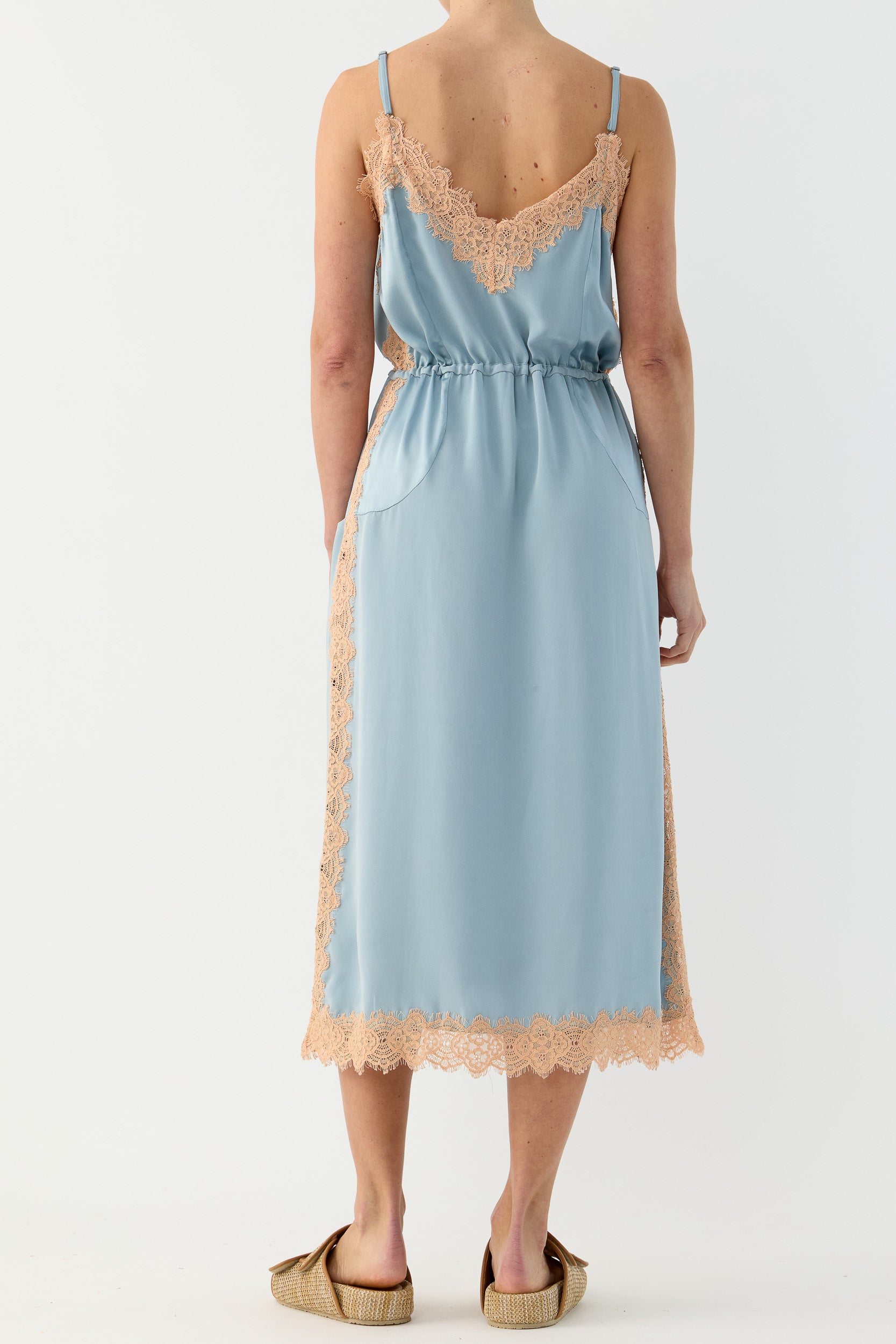 Brodie Silk & Lace Cami Dress