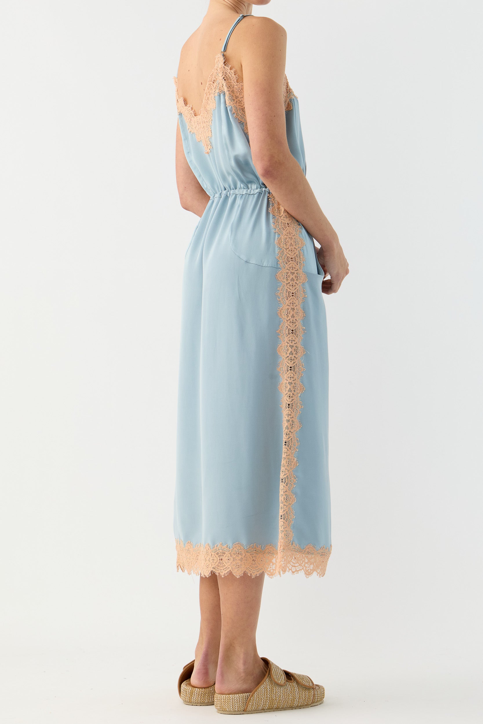 Brodie Silk & Lace Cami Dress