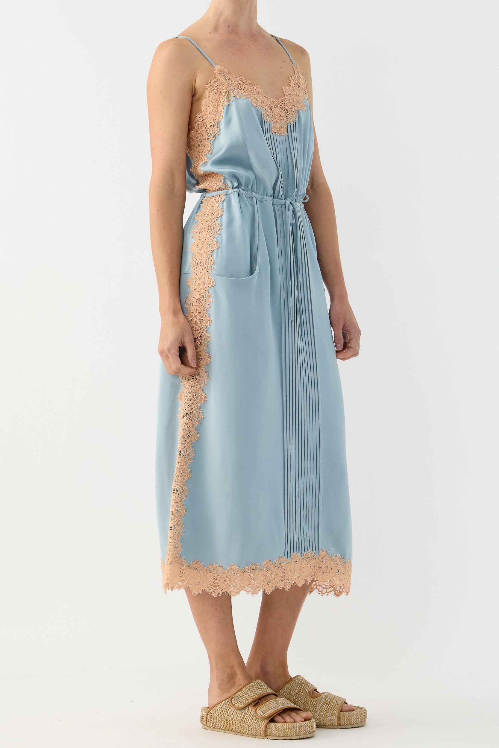 Brodie Silk & Lace Cami Dress