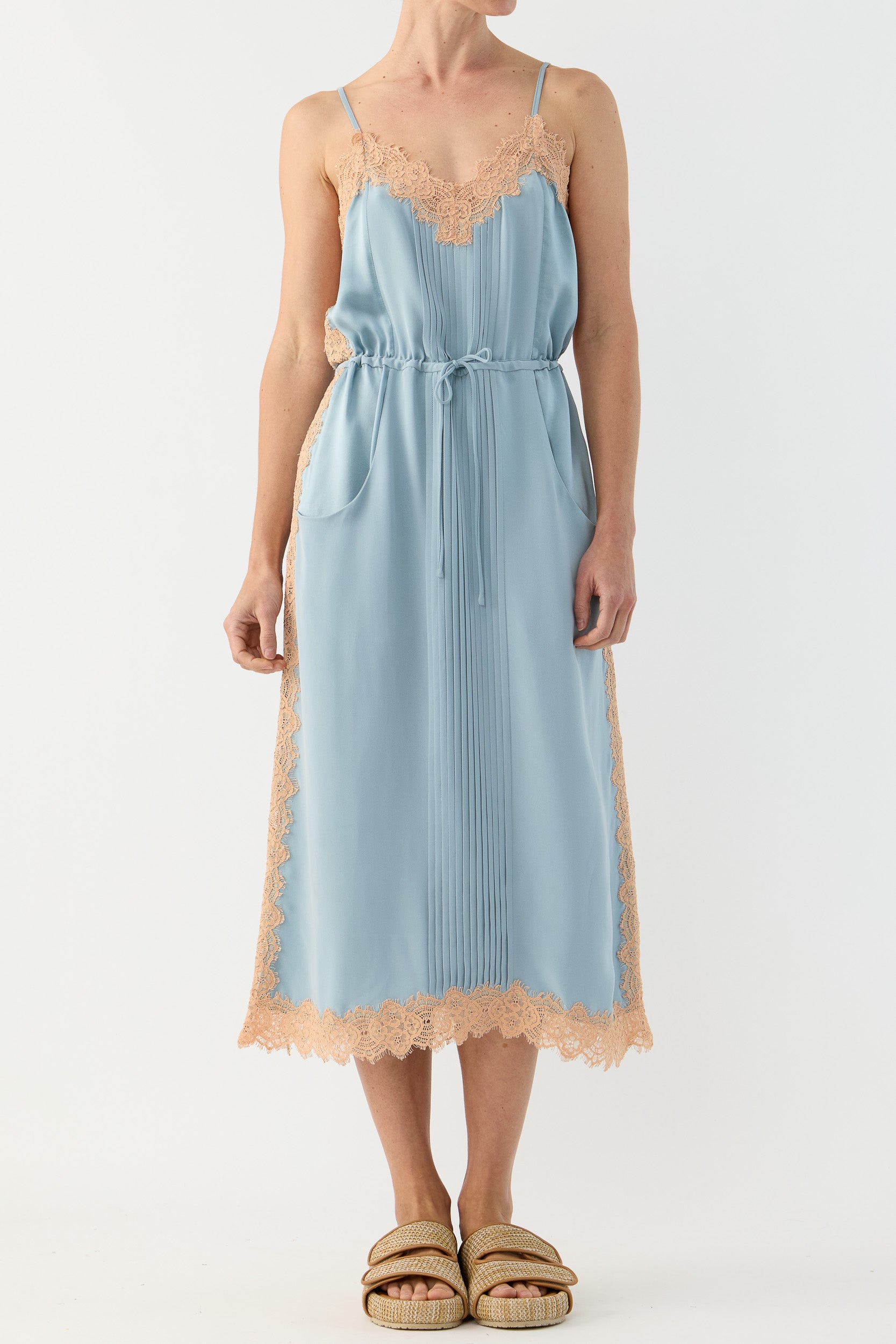 Brodie Silk & Lace Cami Dress