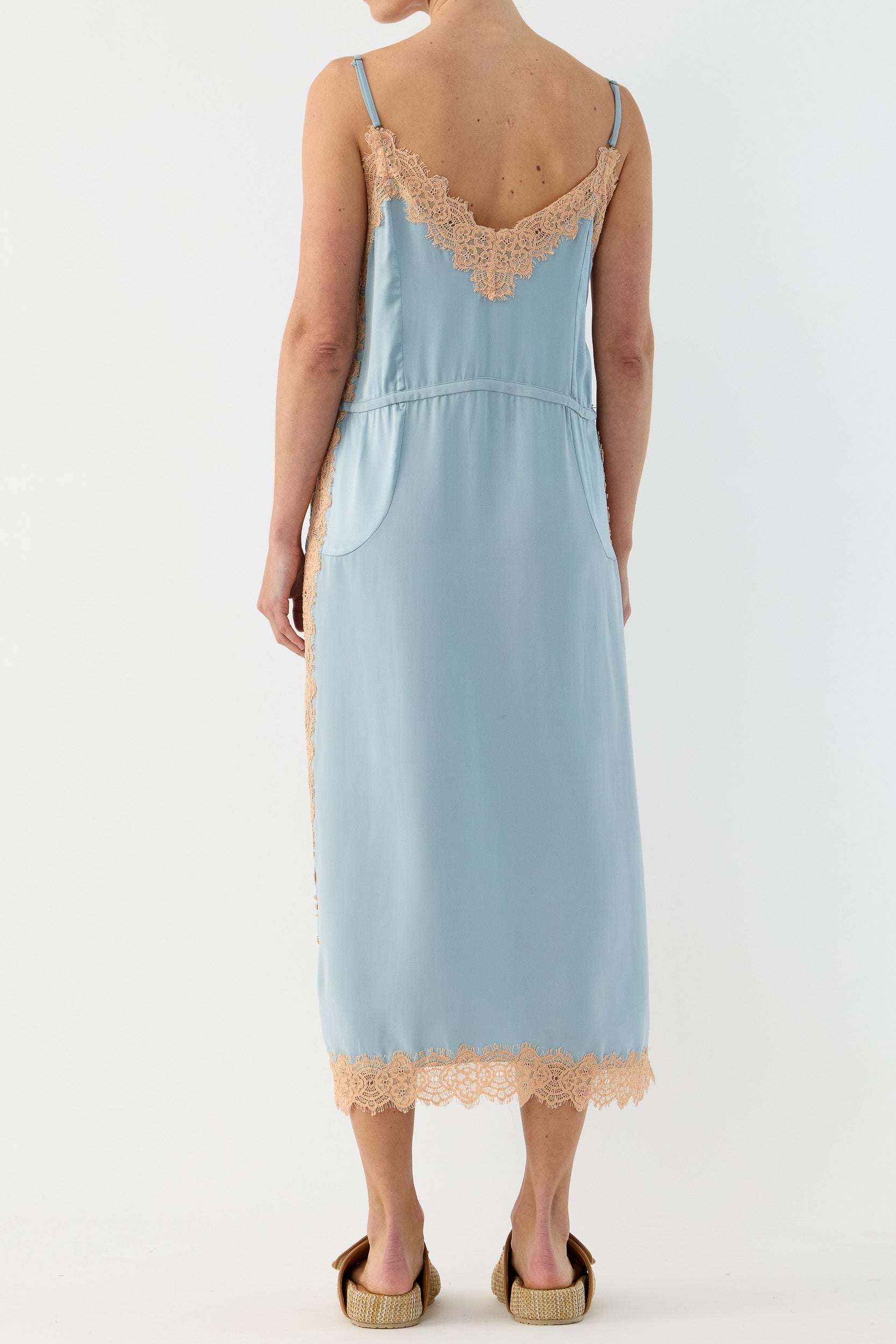 Brodie Silk & Lace Cami Dress