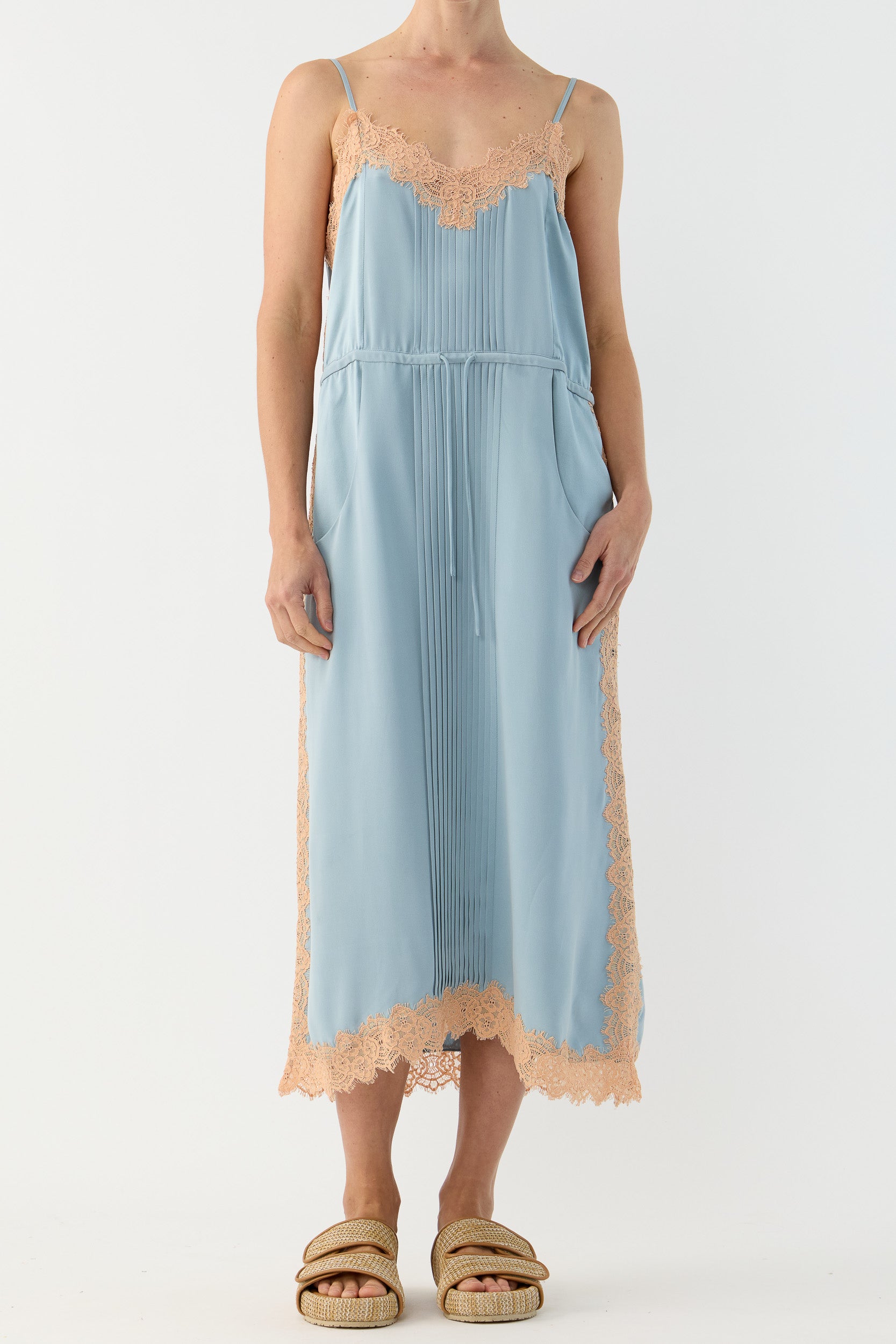Brodie Silk & Lace Cami Dress