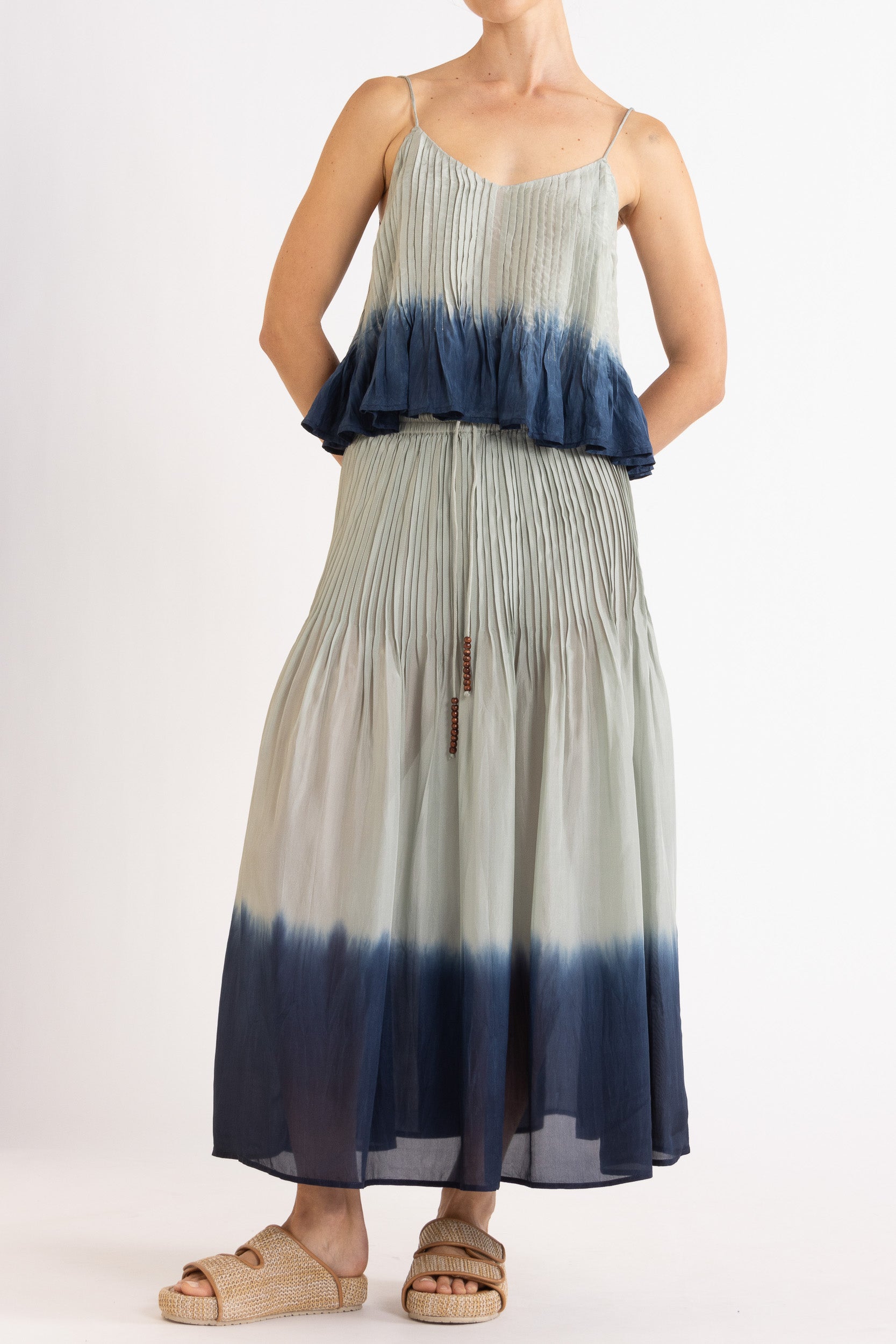 Ottavia Silk Dip-Dye Skirt