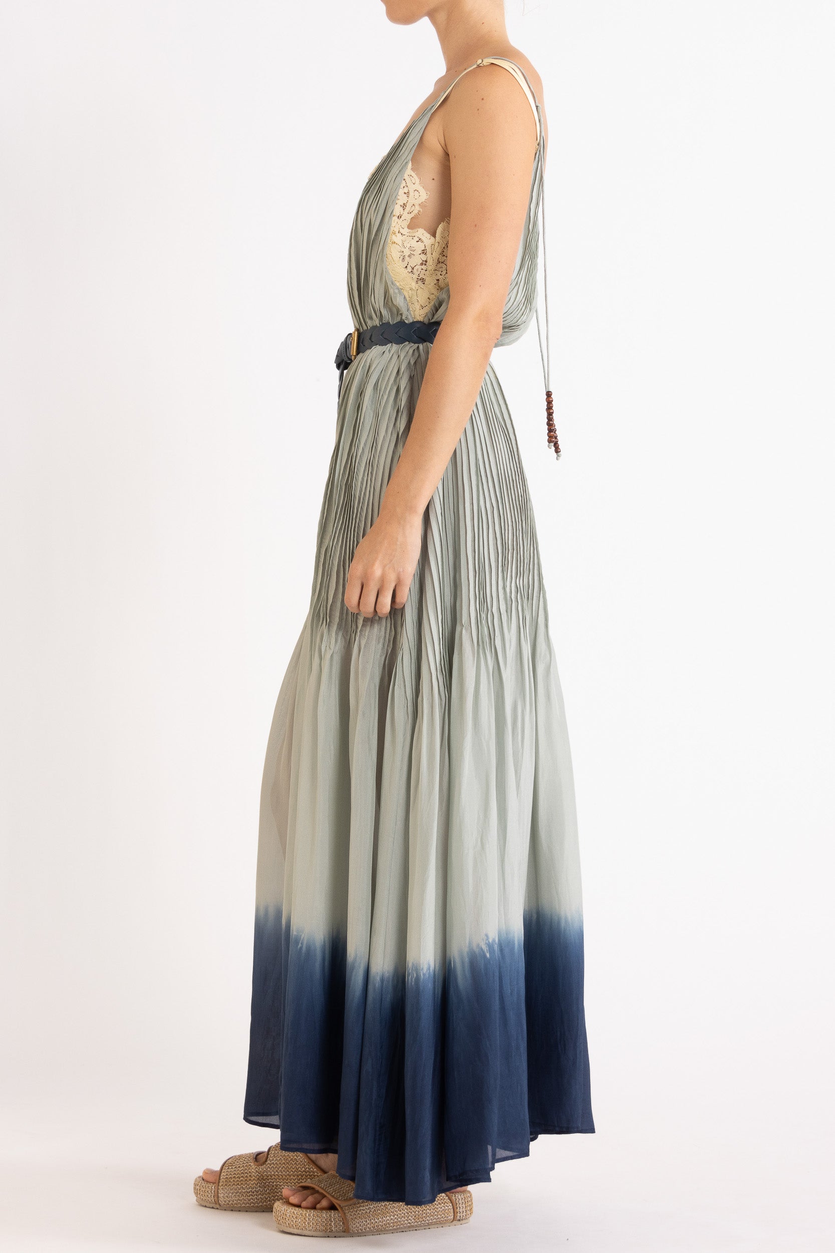 Ottavia Silk Dip-Dye Cami Maxi Dress