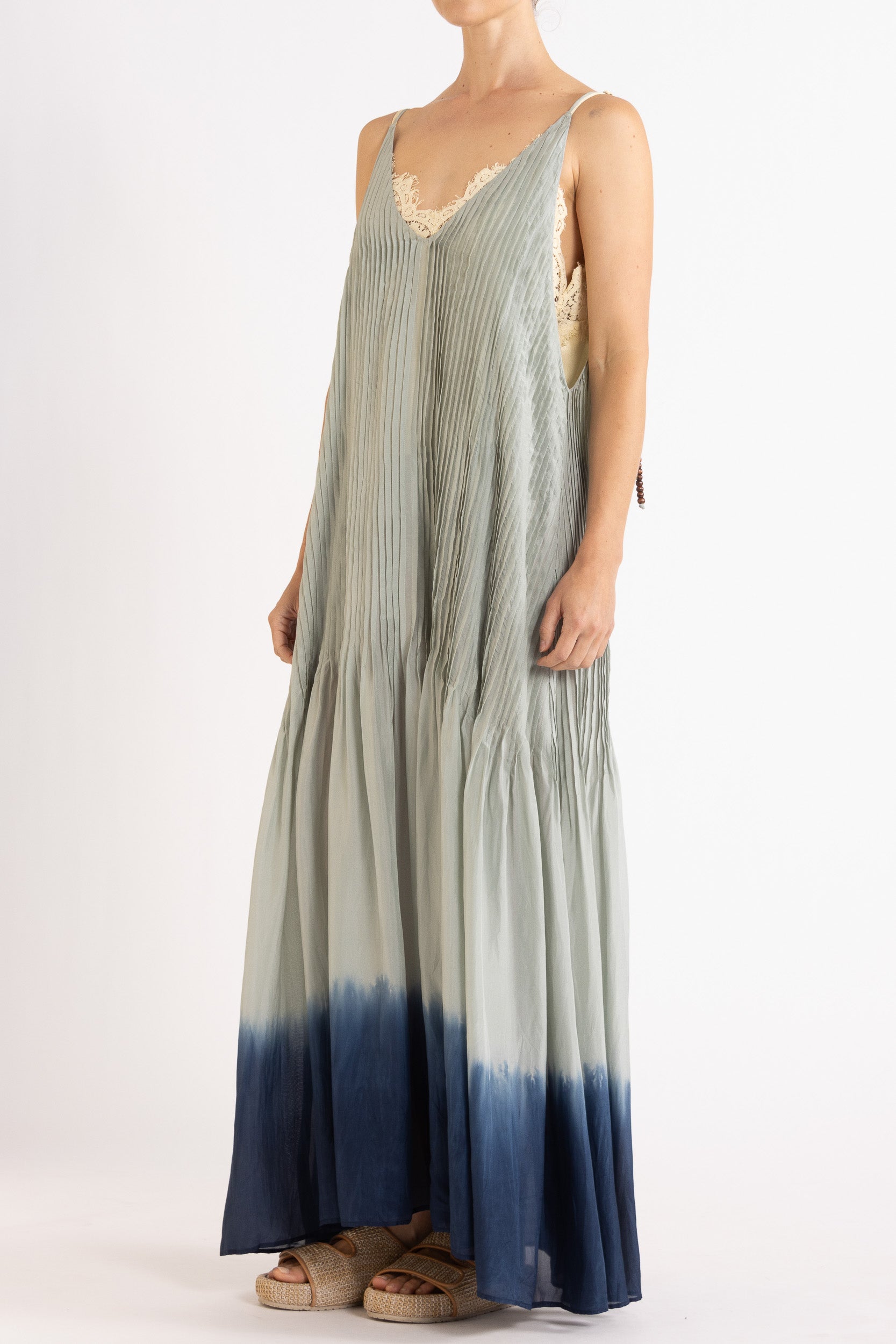 Ottavia Silk Dip-Dye Cami Maxi Dress