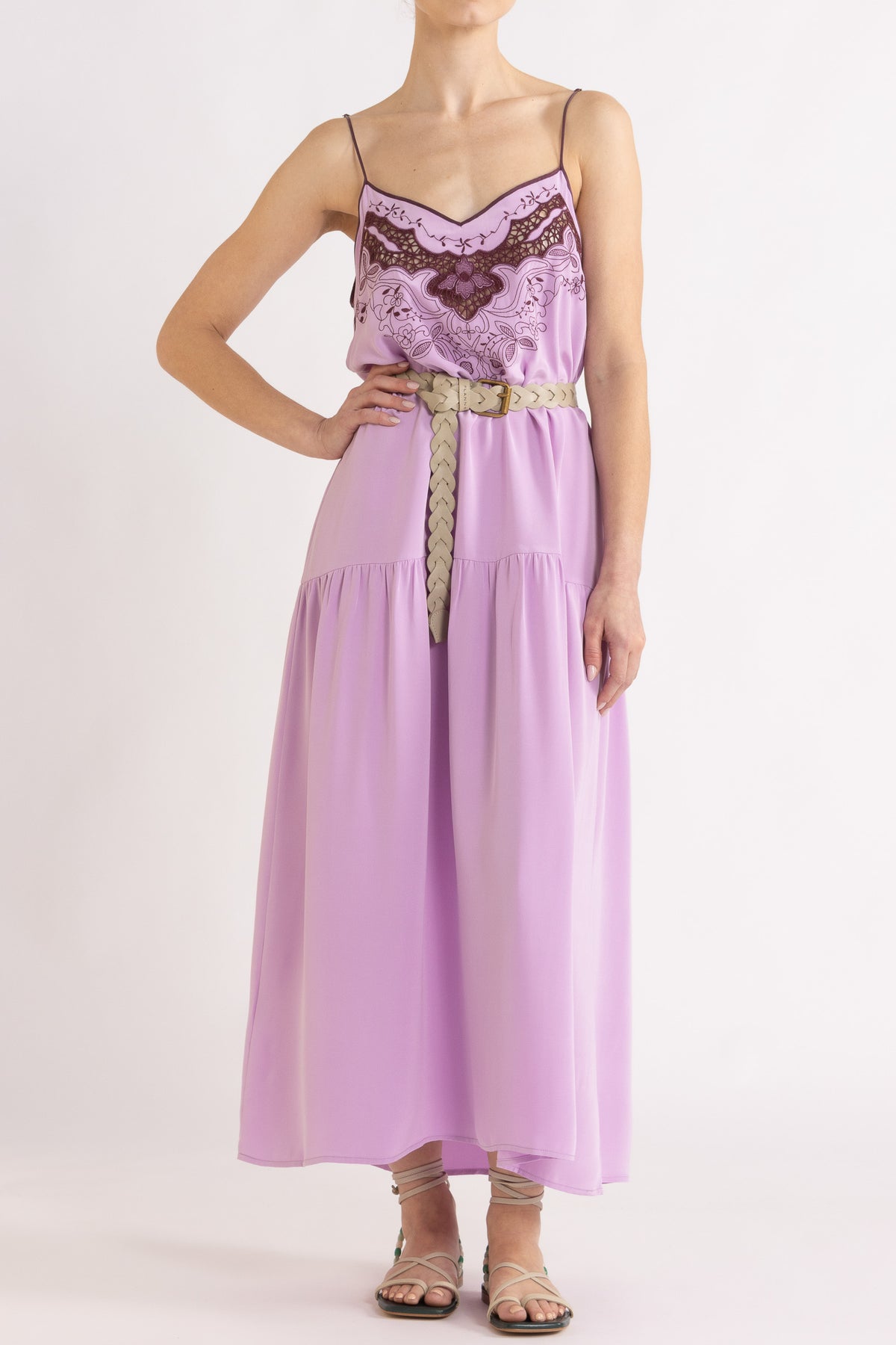Lina Silk Crepe Cami Dress