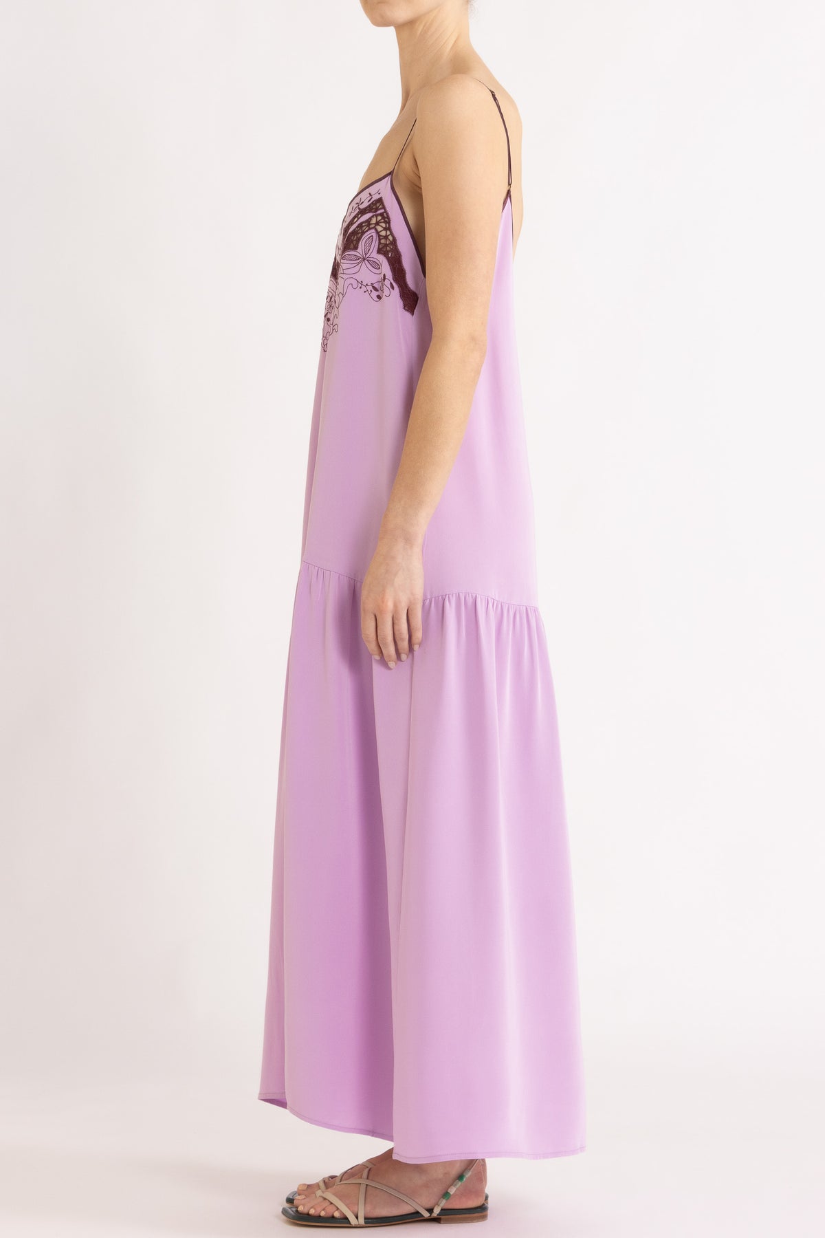 Lina Silk Crepe Cami Dress