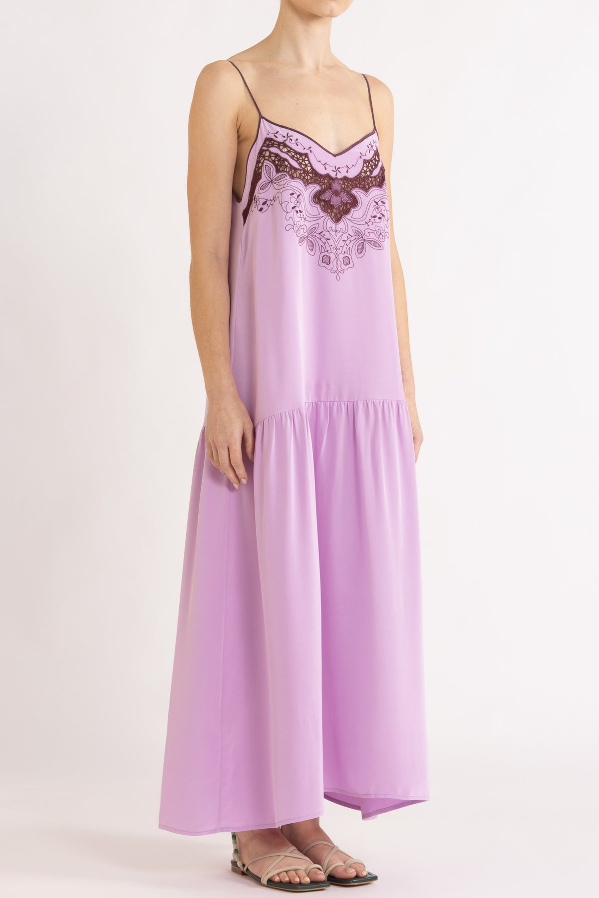Lina Silk Crepe Cami Dress