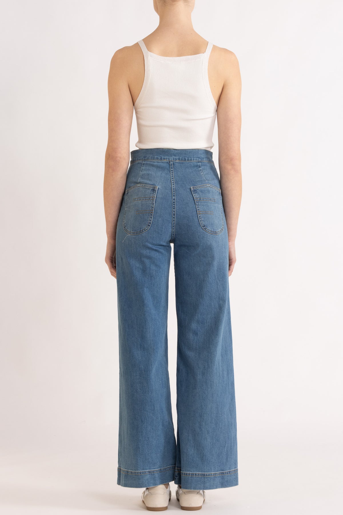 Clover Ribbed Silk-Cotton Tank