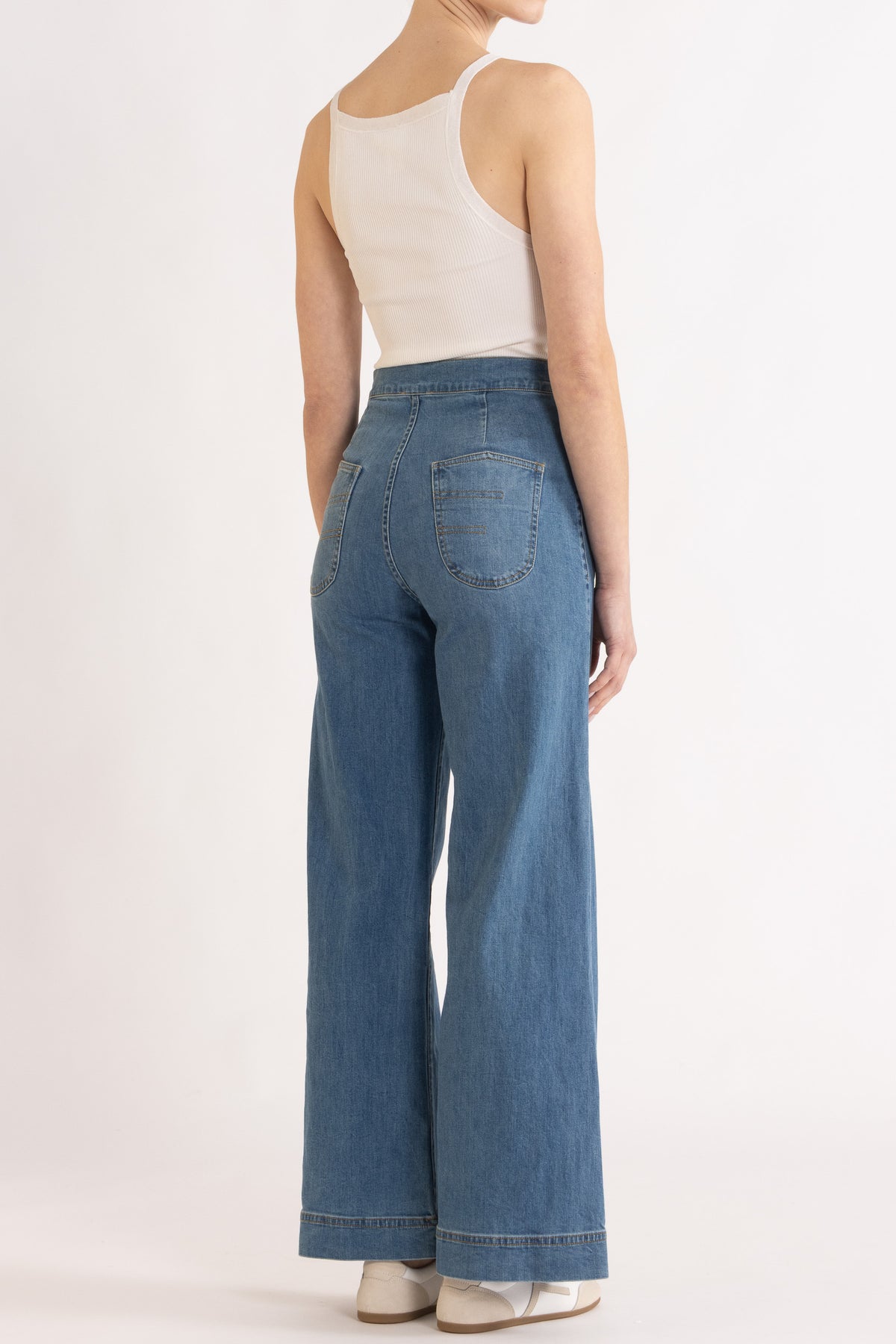 Clover Ribbed Silk-Cotton Tank