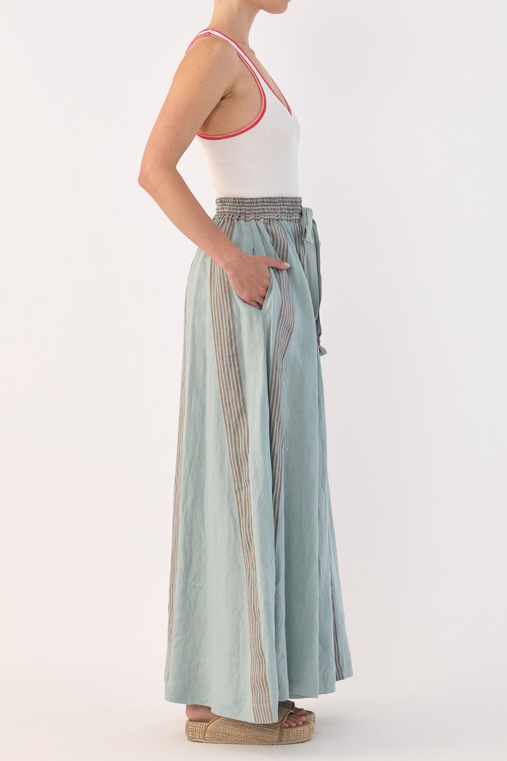 Carli Ribbed Silk-Cotton Singlet