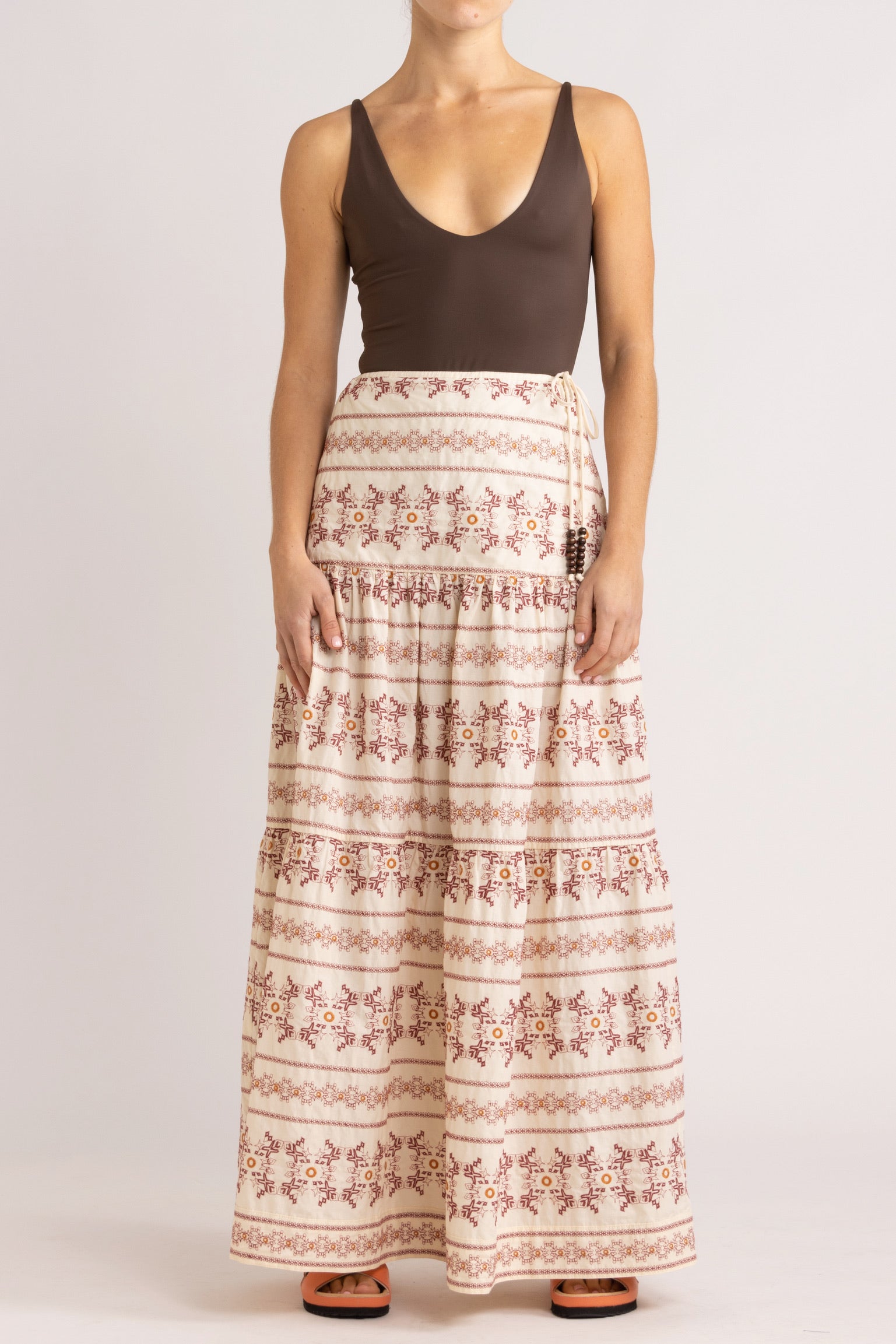 Ensemble - Paisley One Piece, Anouk Maxi Skirt & Hawn Slide