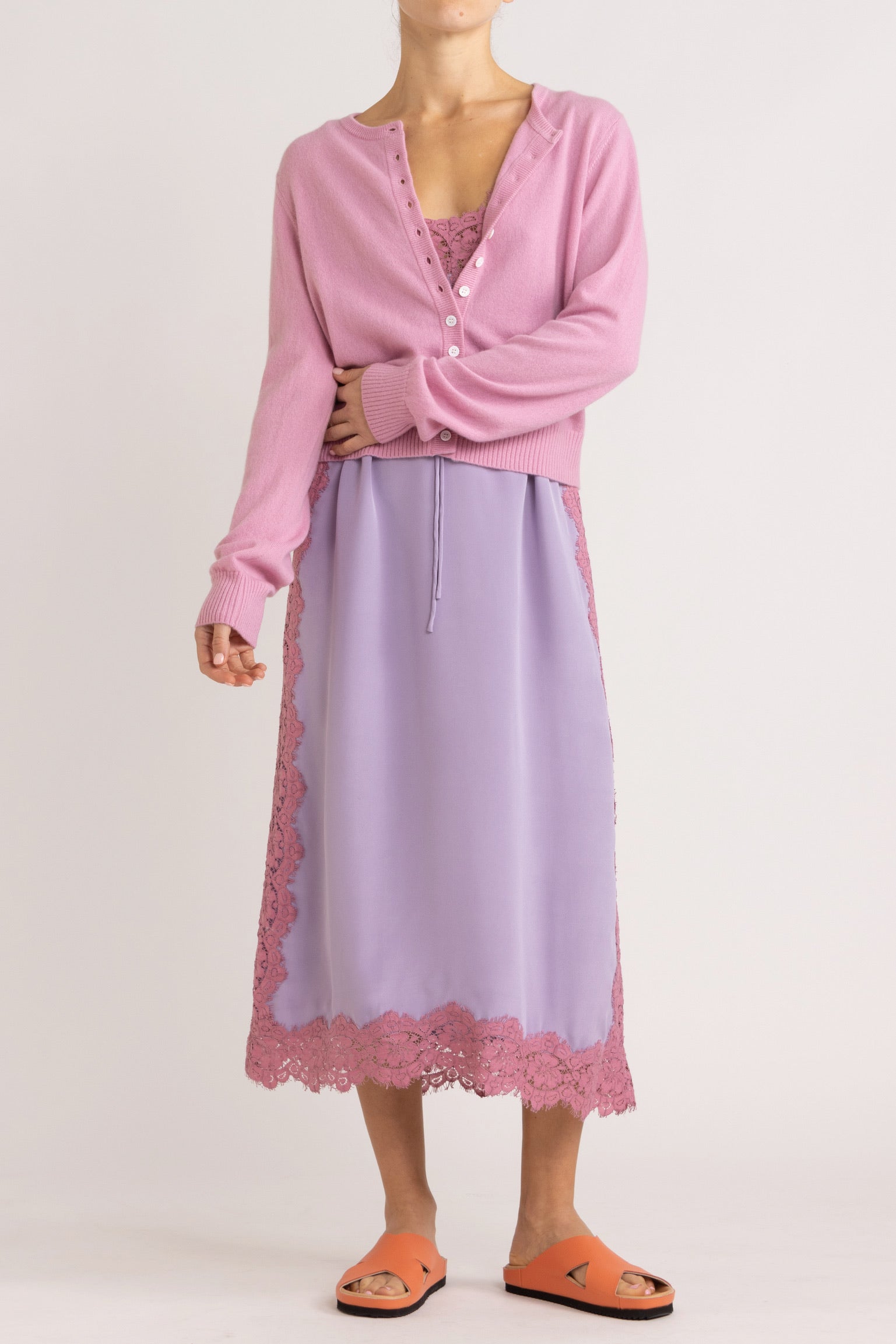 Ensemble - Cloud Cardigan, Nettie Cami Dress & Hawn Slide