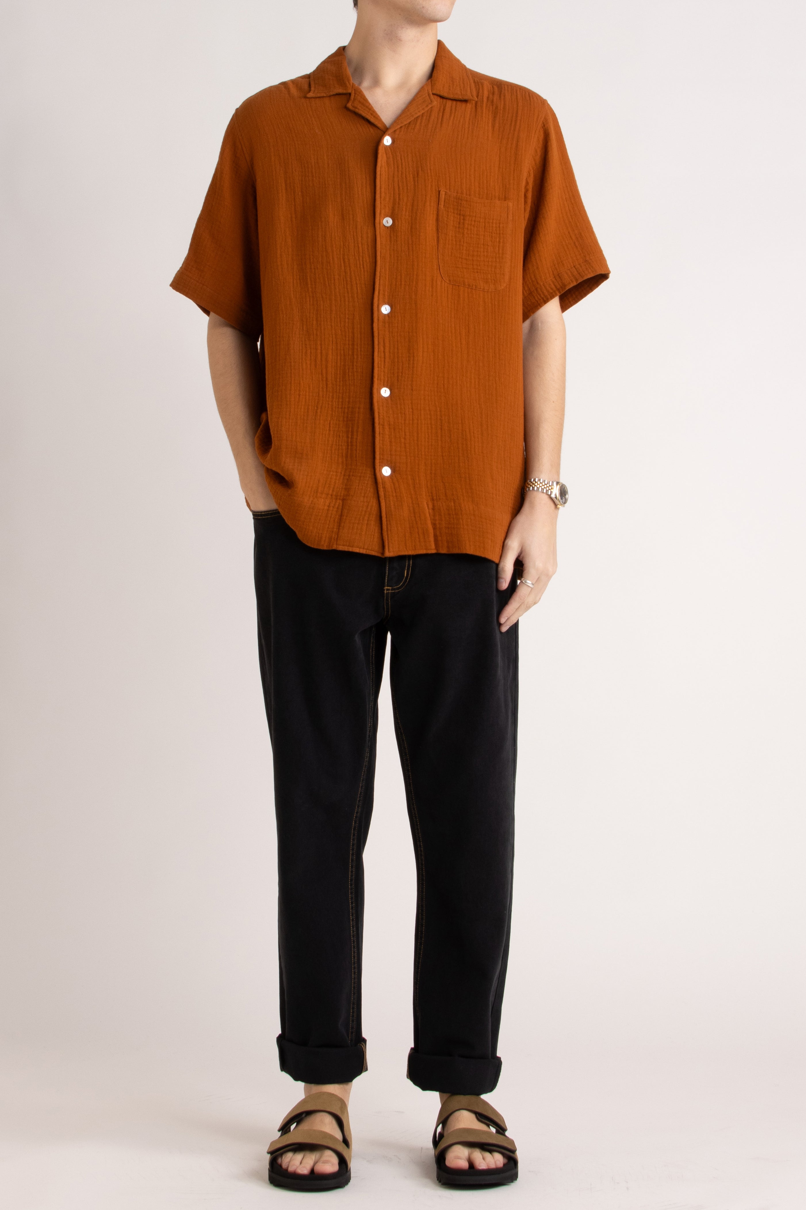 Ensemble - Nolan Short Sleeve Shirt, Berlin Jean & Jagger Slide