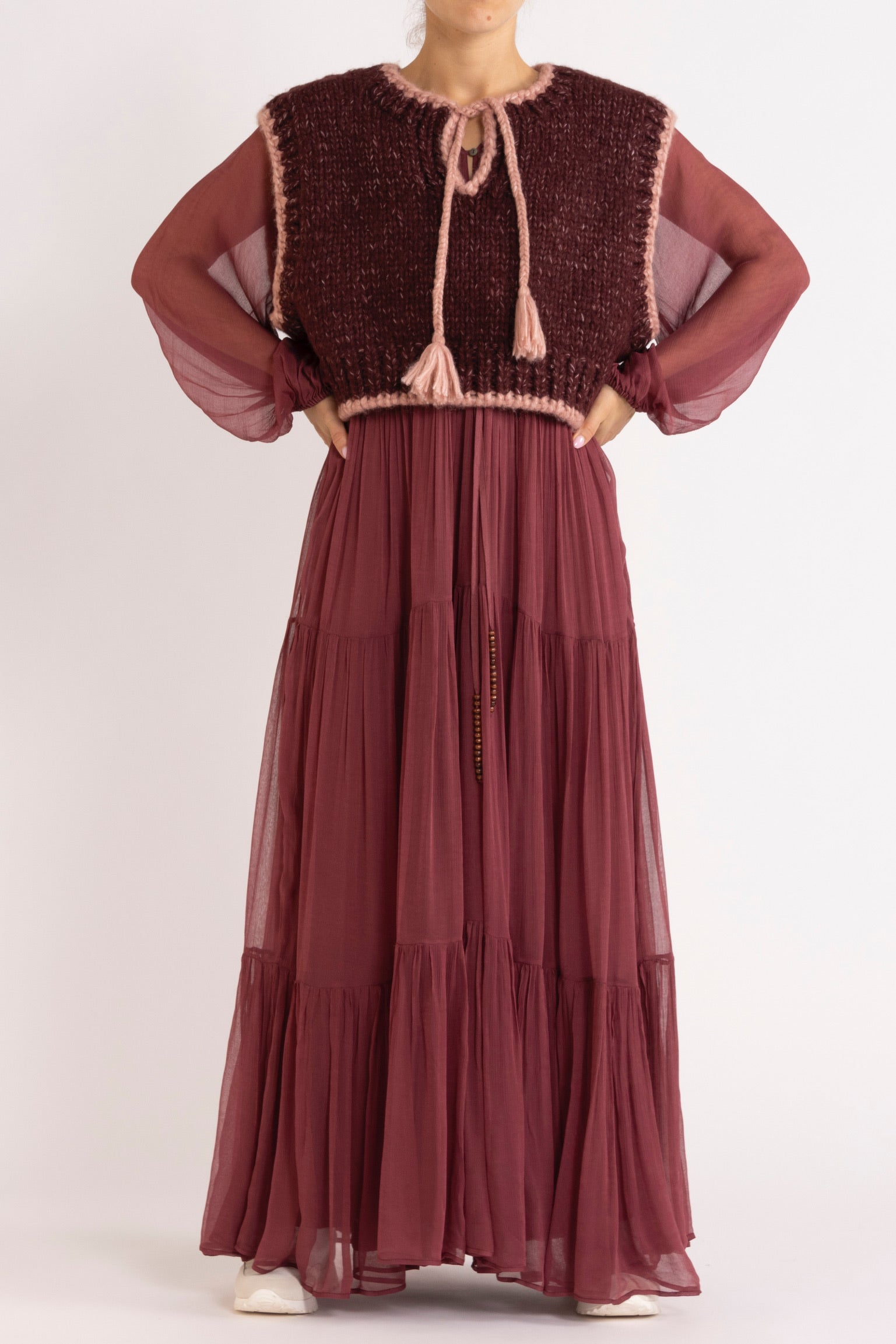 Ensemble - London Vest, Lucinda Maxi Dress & FLANNEL Sneaker