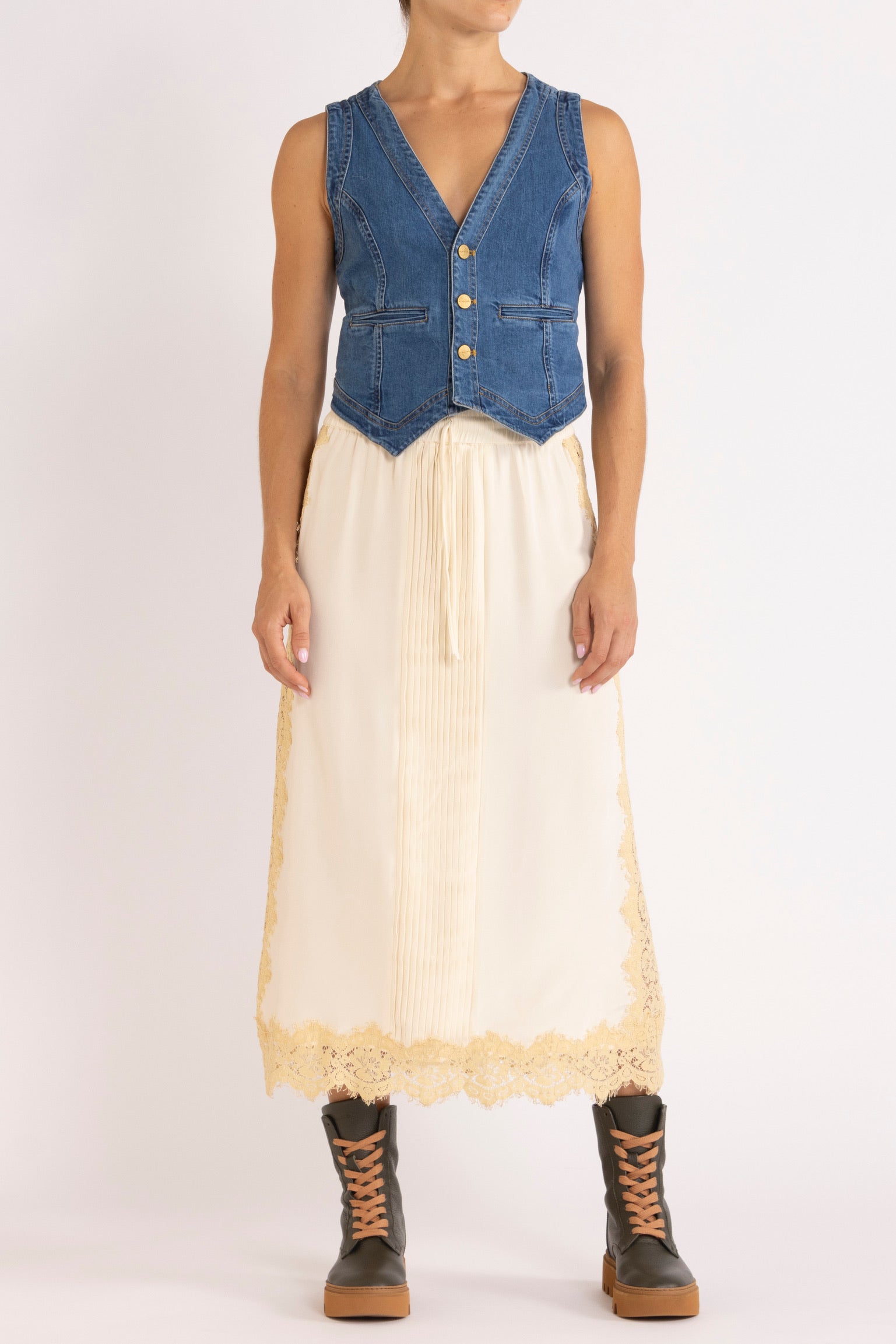 Ensemble - Raven Vest, Nettie Skirt & Fallon Boot