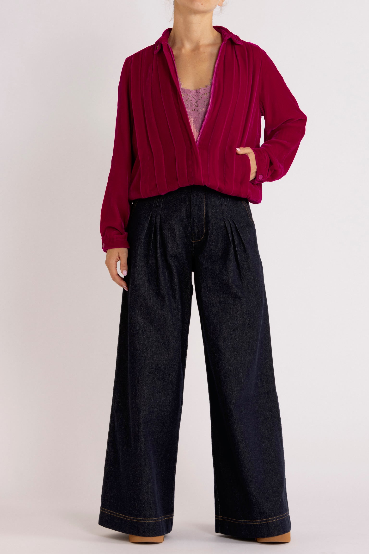 Ensemble - Aude Jacket, Nettie Cami, Fern Jean & Fallon Boot