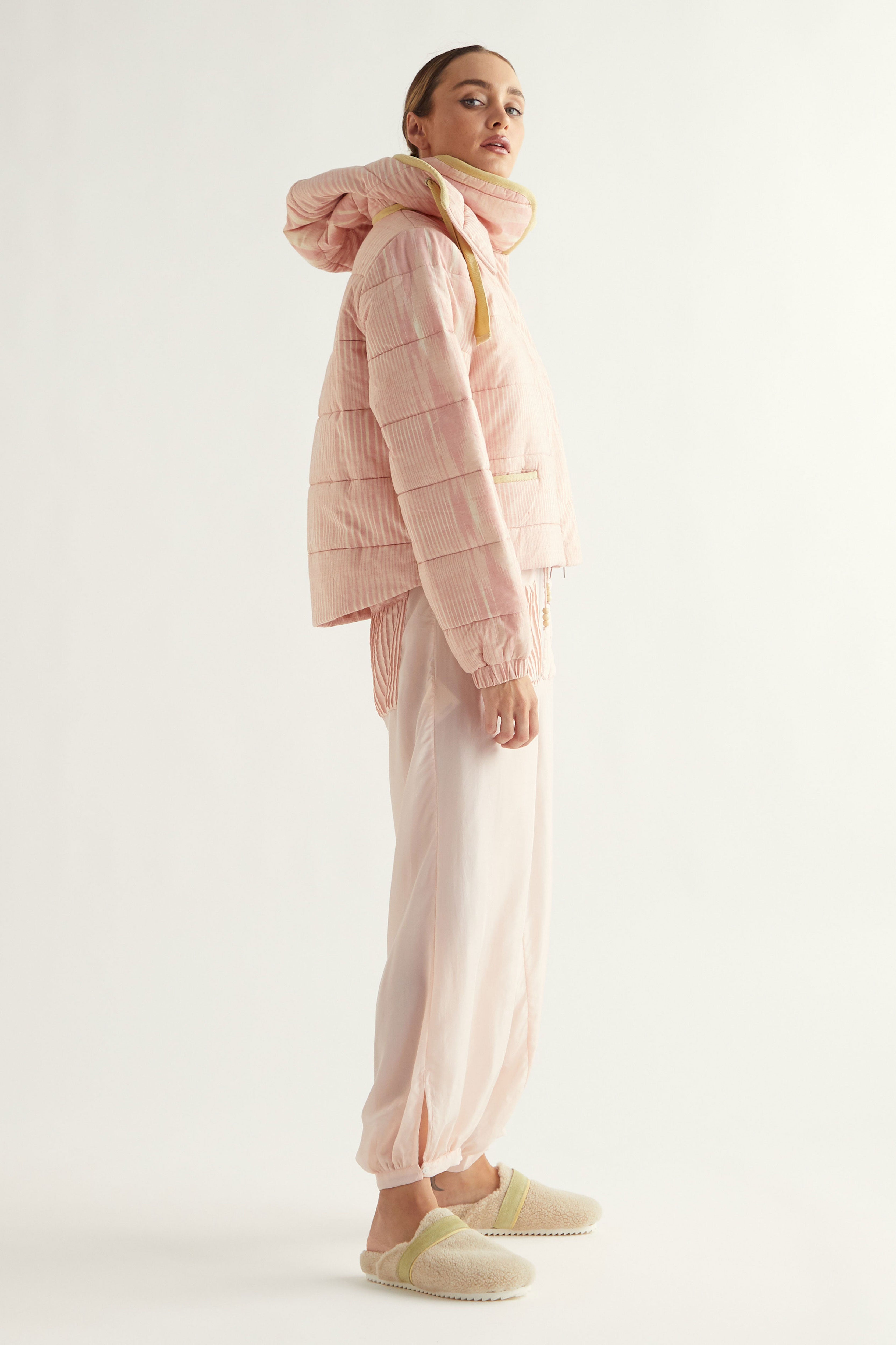 Ted Faux Shearling & Nubuck Slide