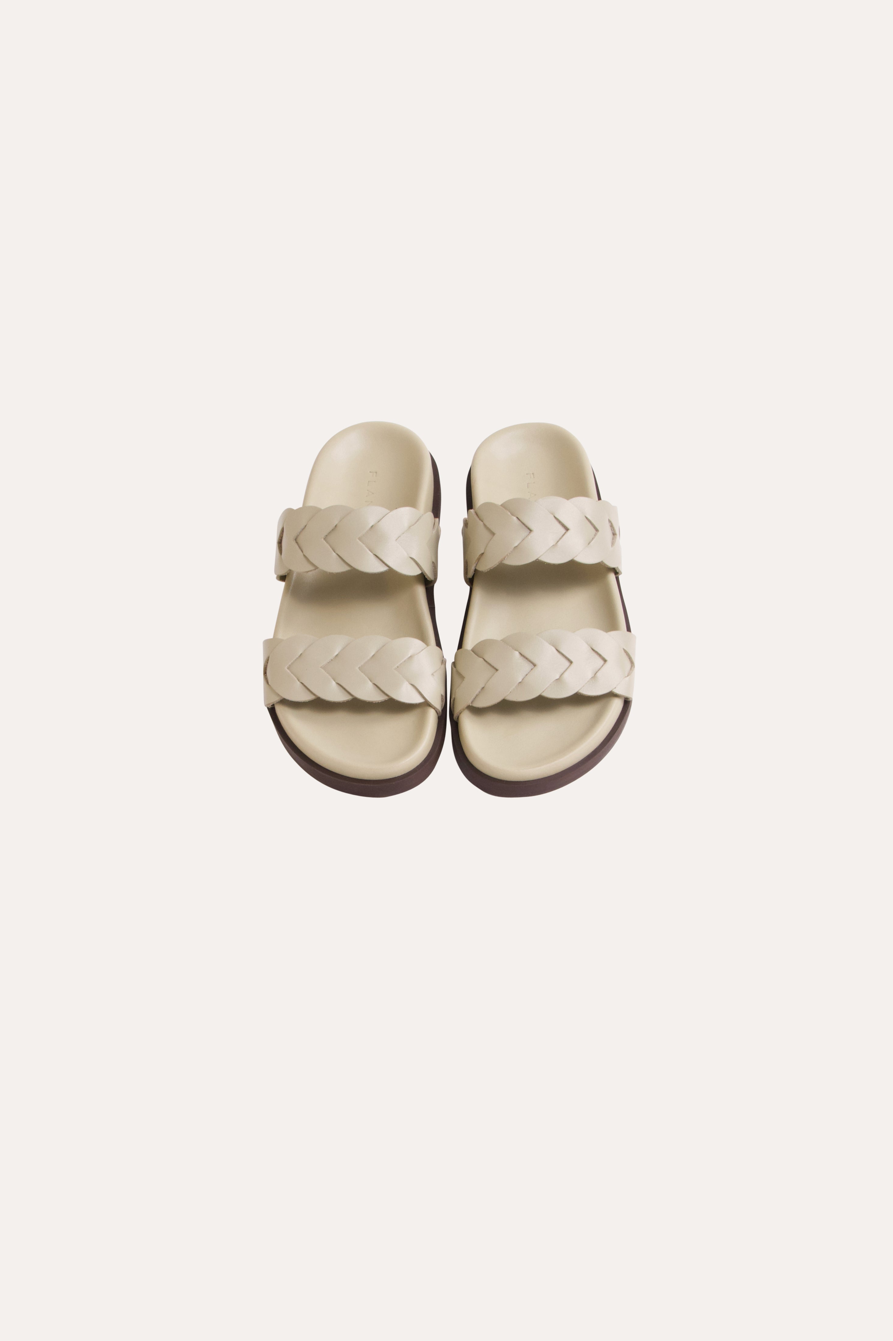Lara Woven Leather Slide