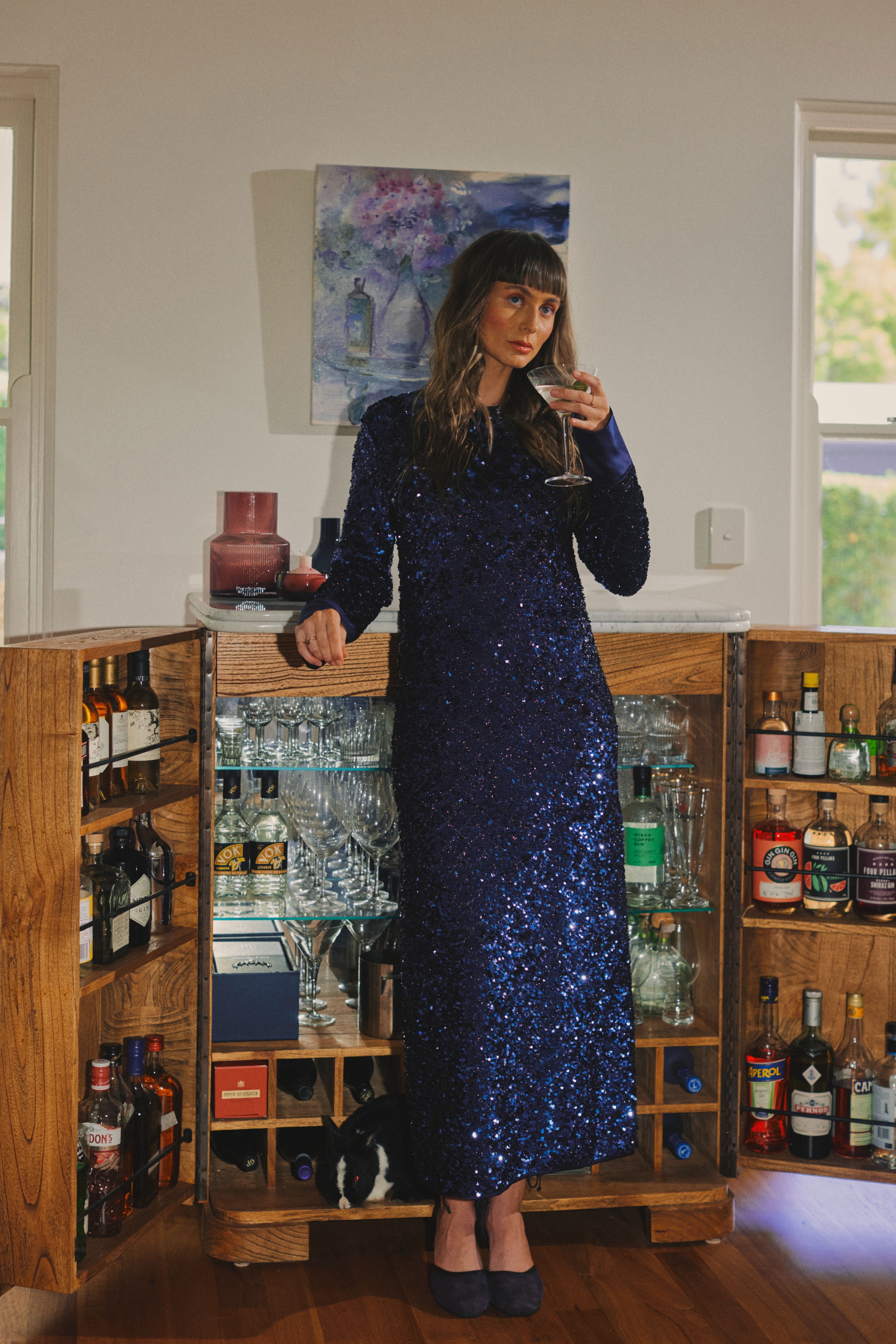 Meg Sequin Long Sleeve Dress