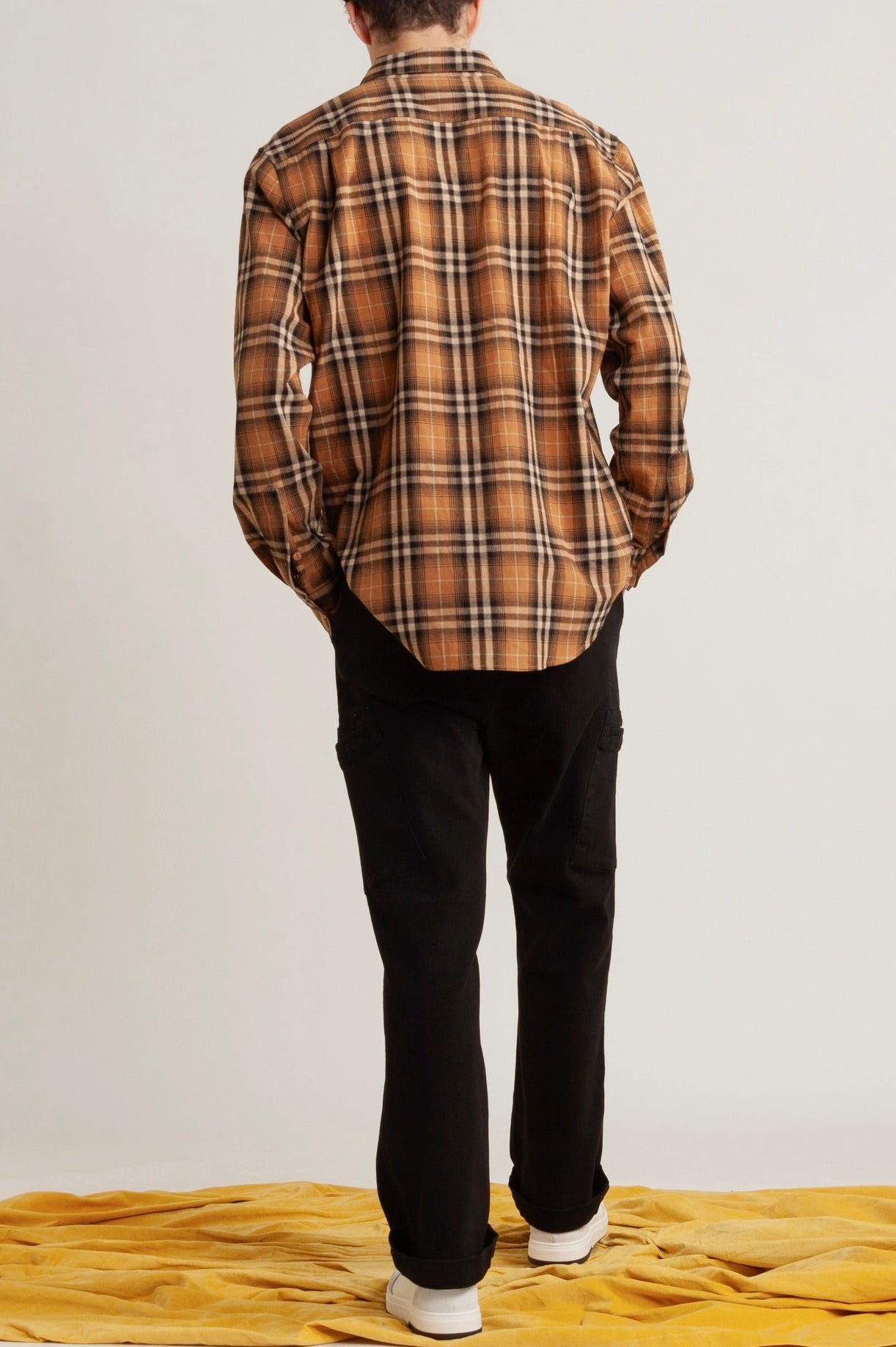 Valiant Relaxed Brown Check Cotton Shirt