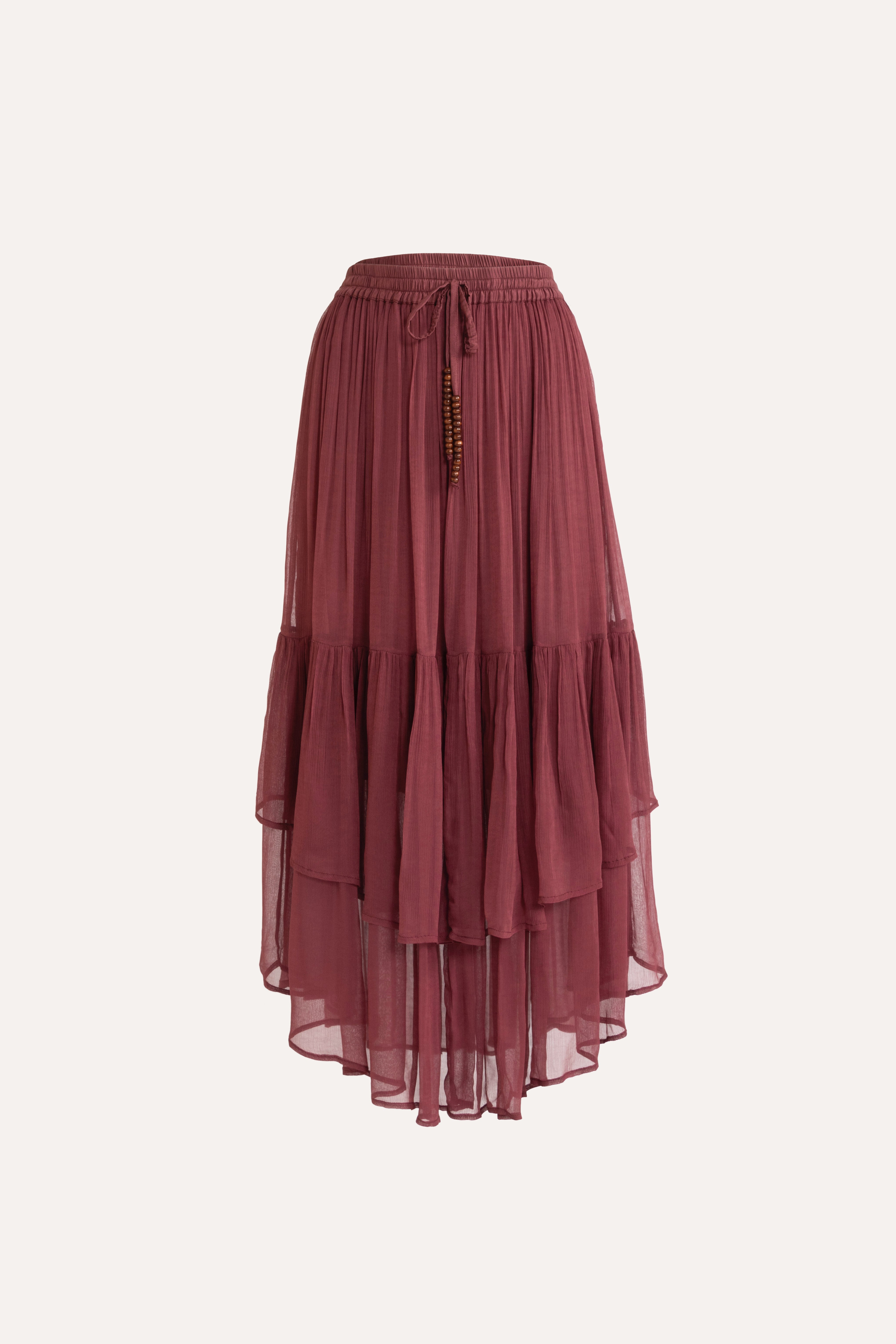 Lucinda Crinkle Chiffon Tiered Skirt