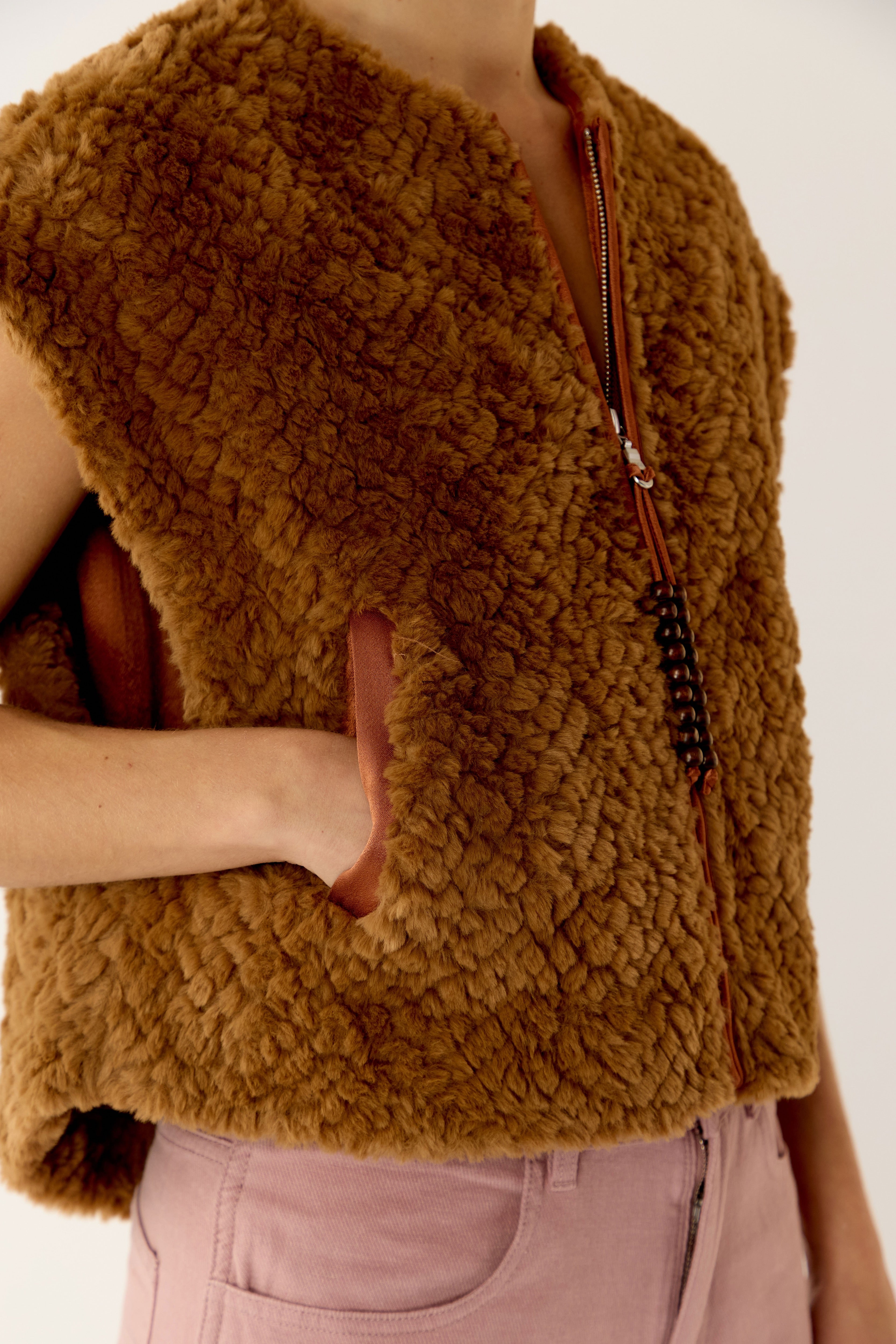Key Faux Fur Vest