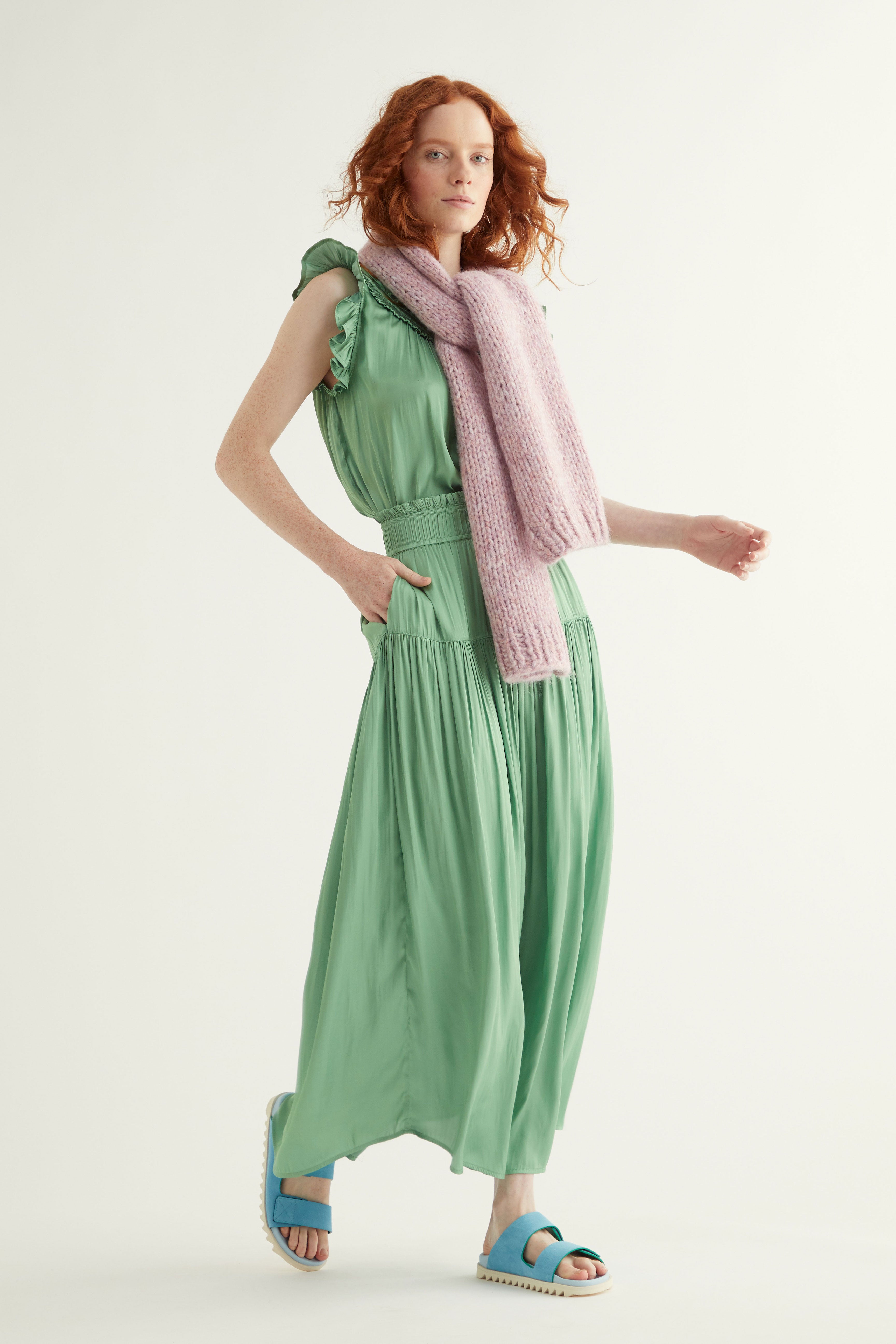 Marley Hand-Knit Wool Scarf