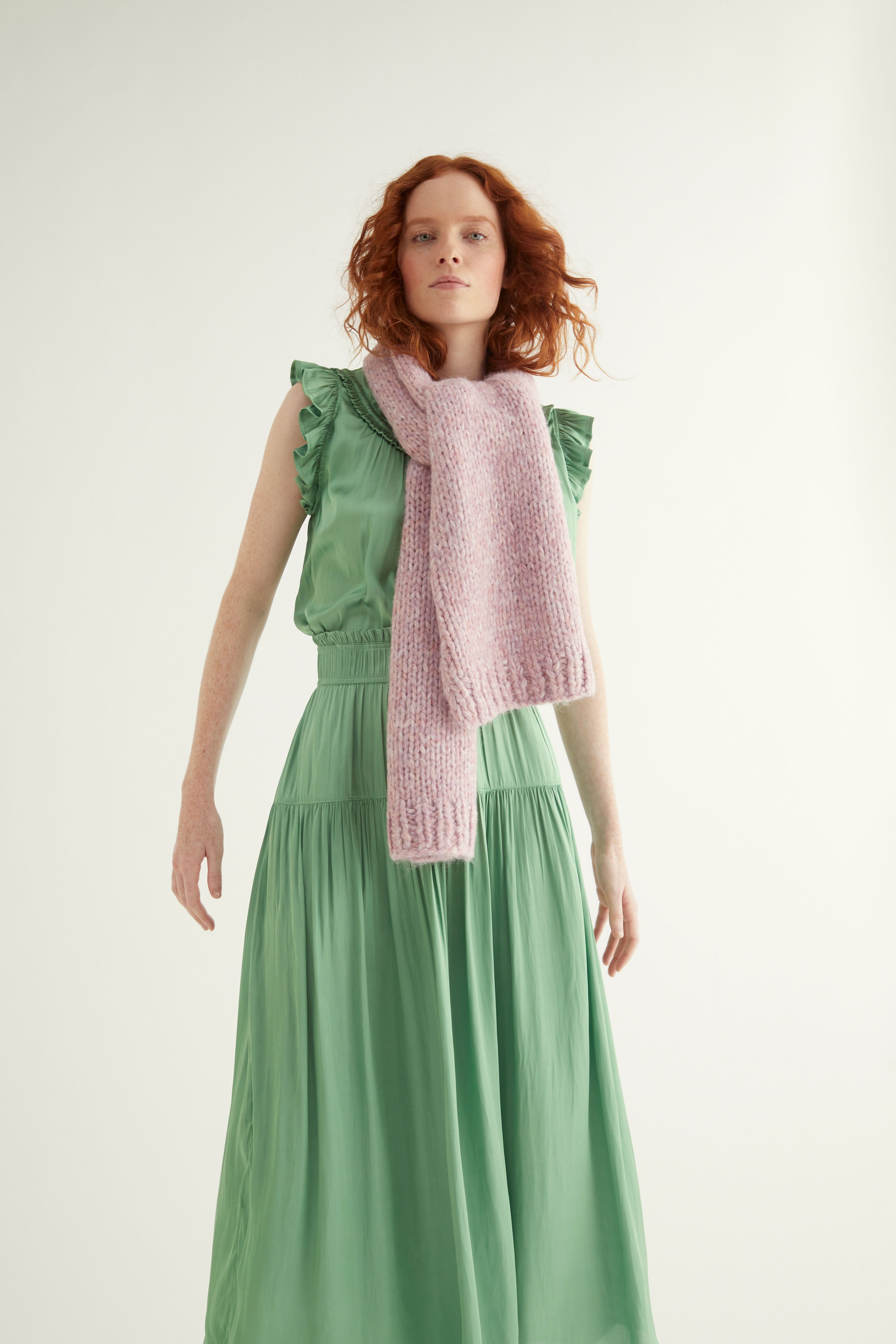 Marley Hand-Knit Wool Scarf